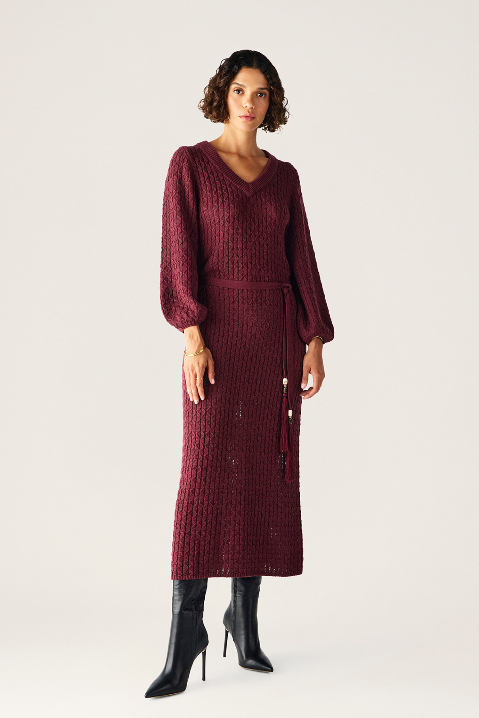 Furilia Knit Dress - Cherry
