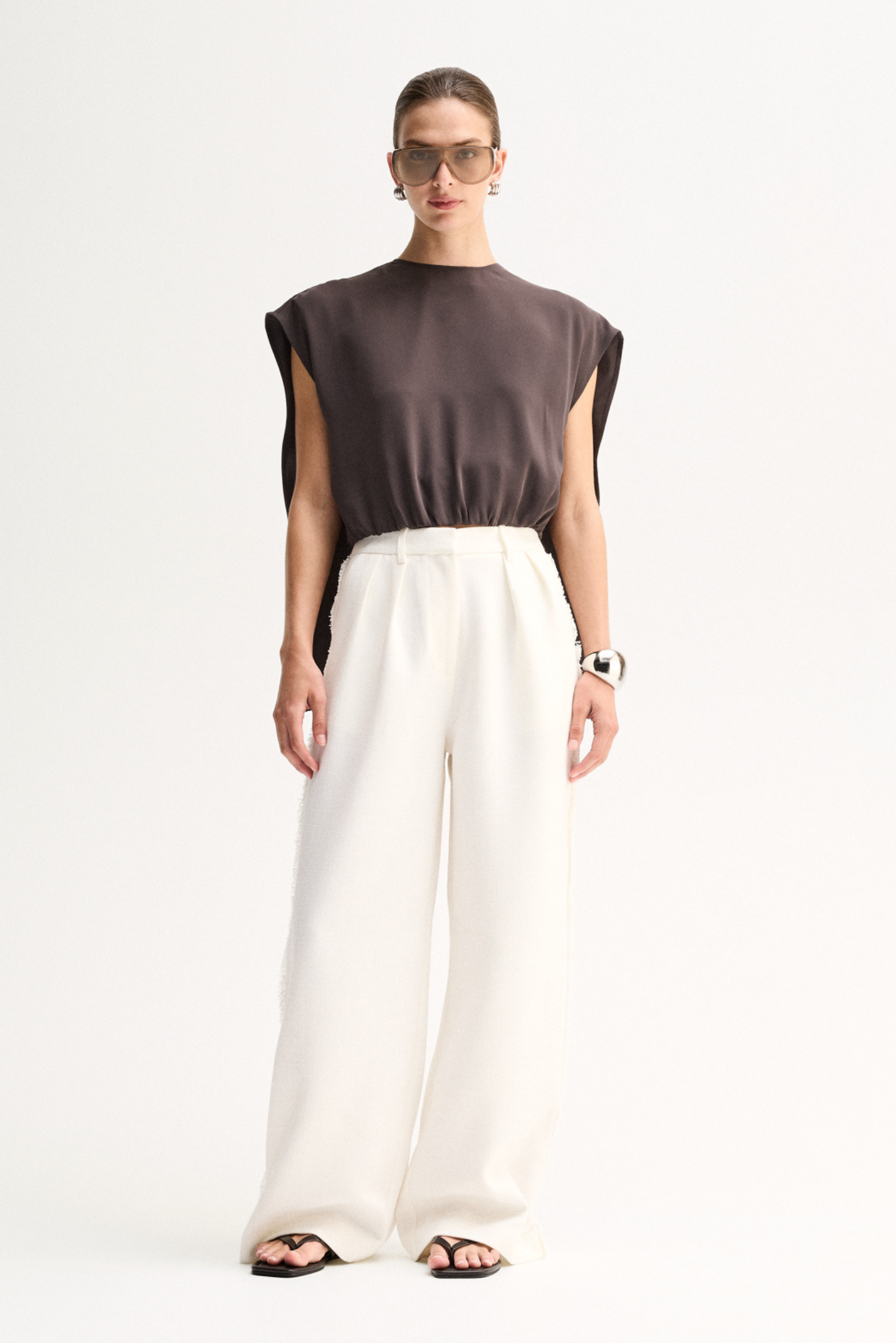 Harper Cape Top - Slate