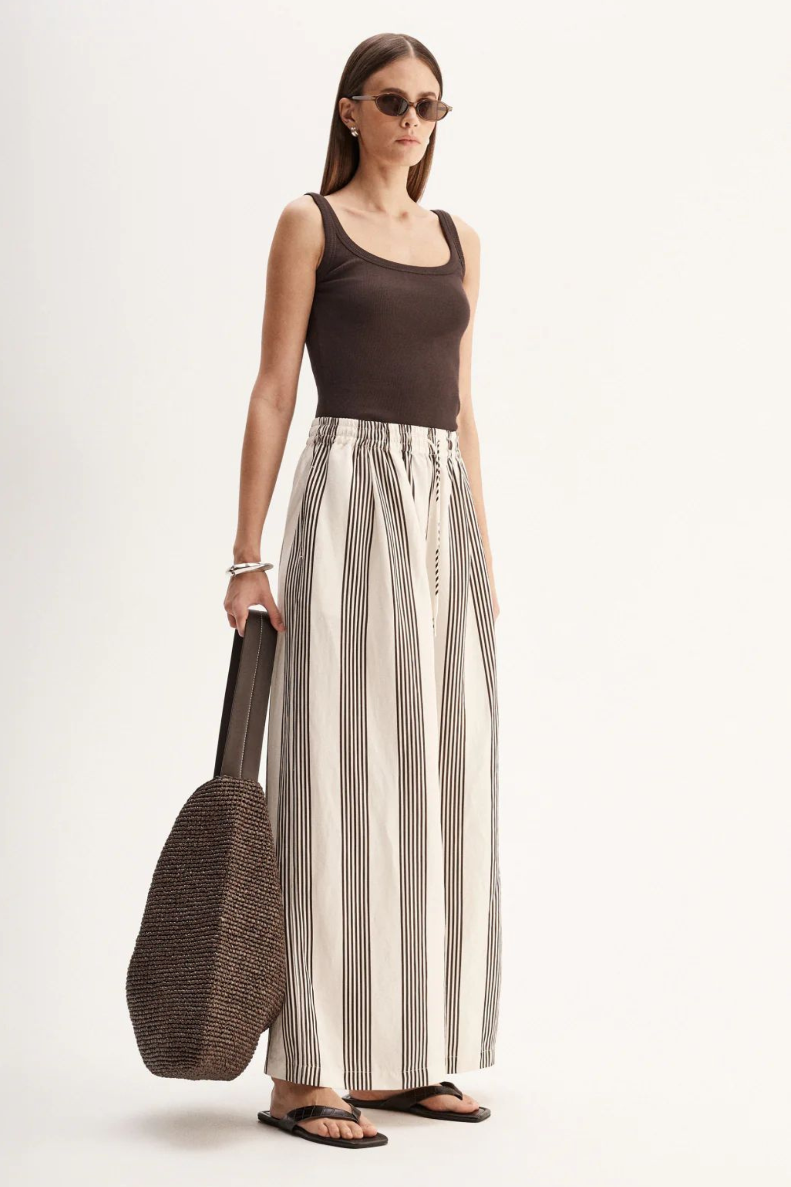 Milo Striped Pants - Chocolate