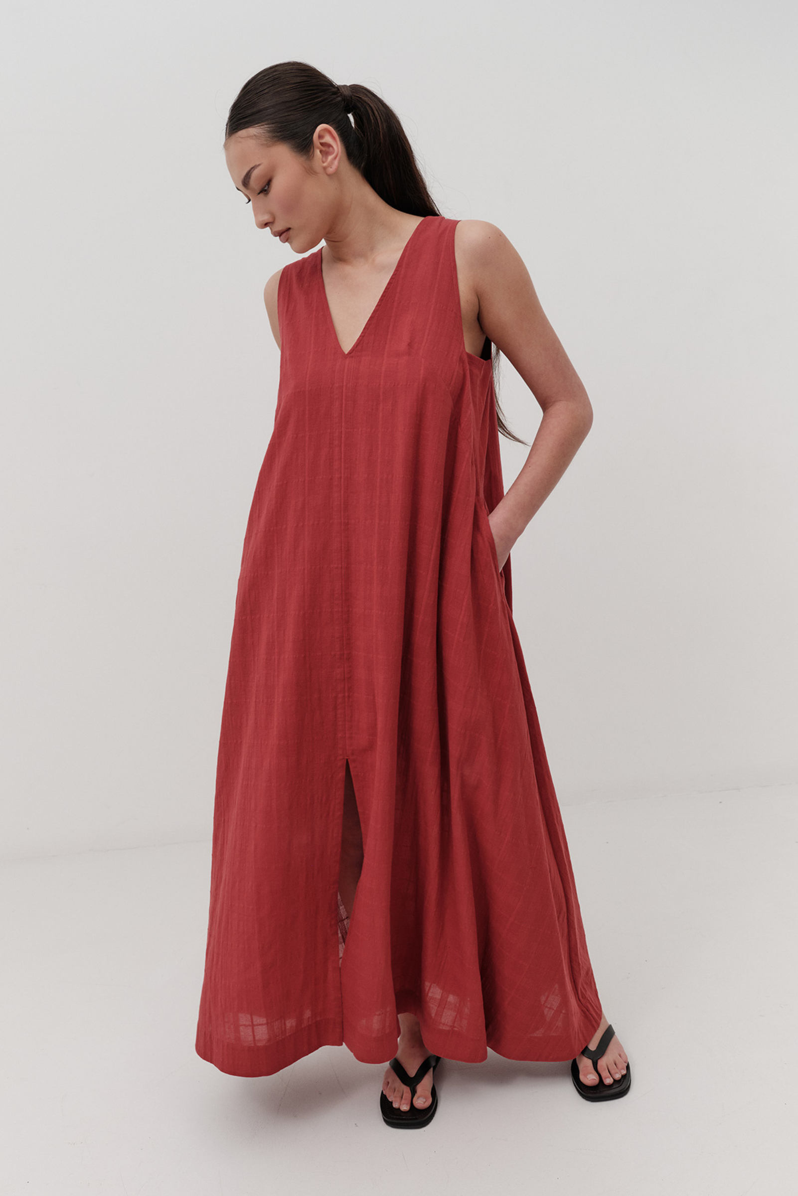 Finn Maxi Dress - Burnt Red