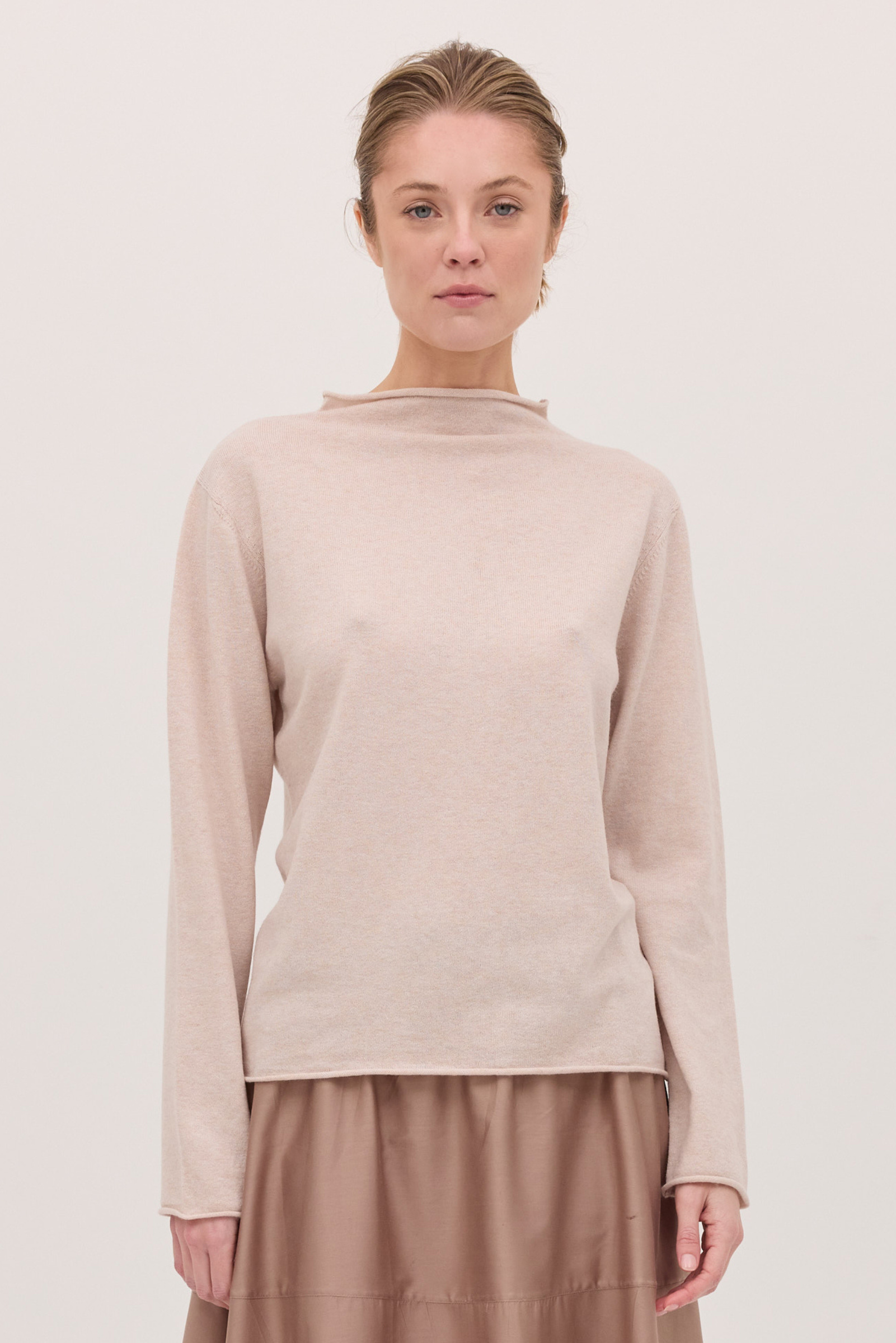 The Funnel Neck Top - Shell