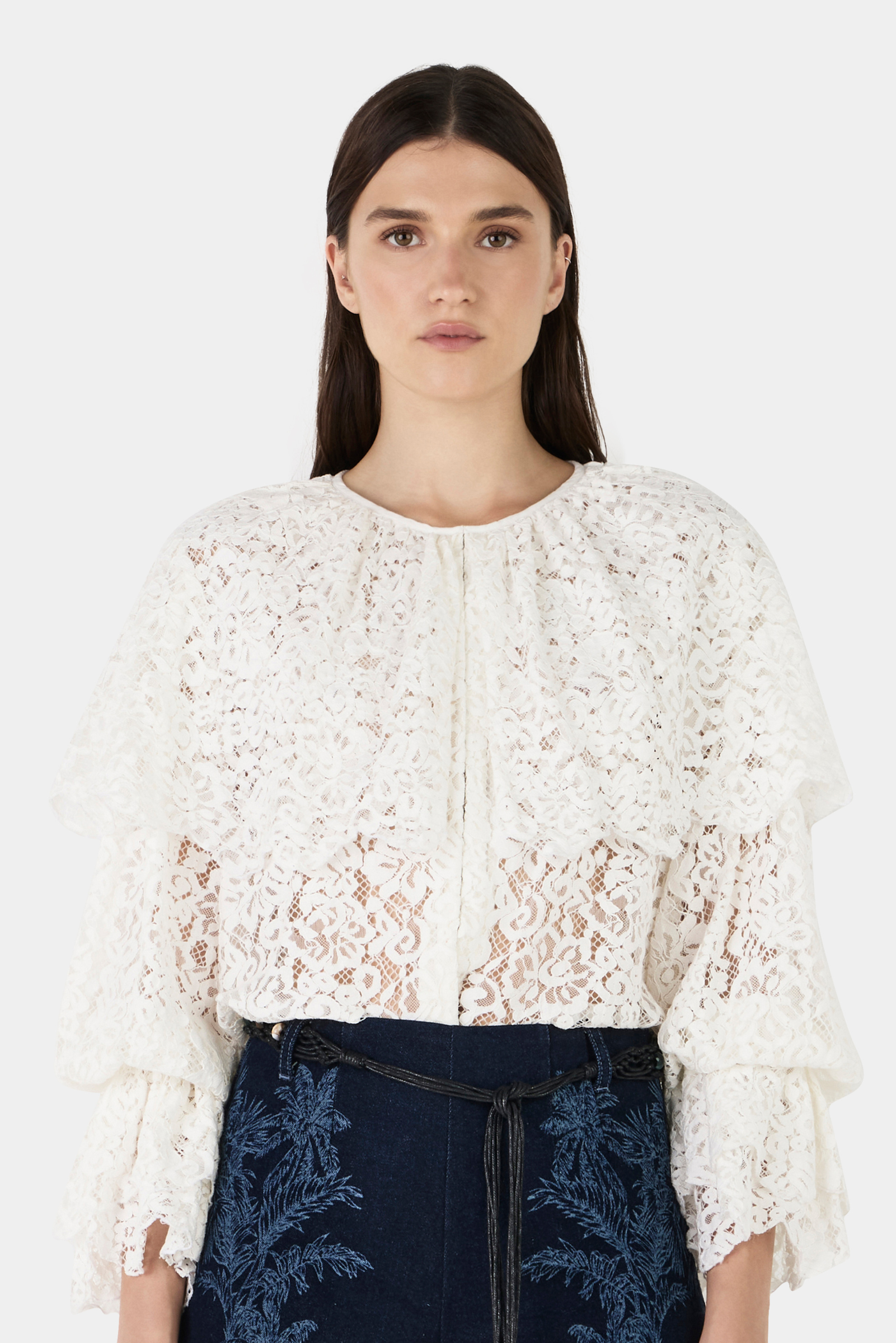 Aria Lace Blouse - Ivory