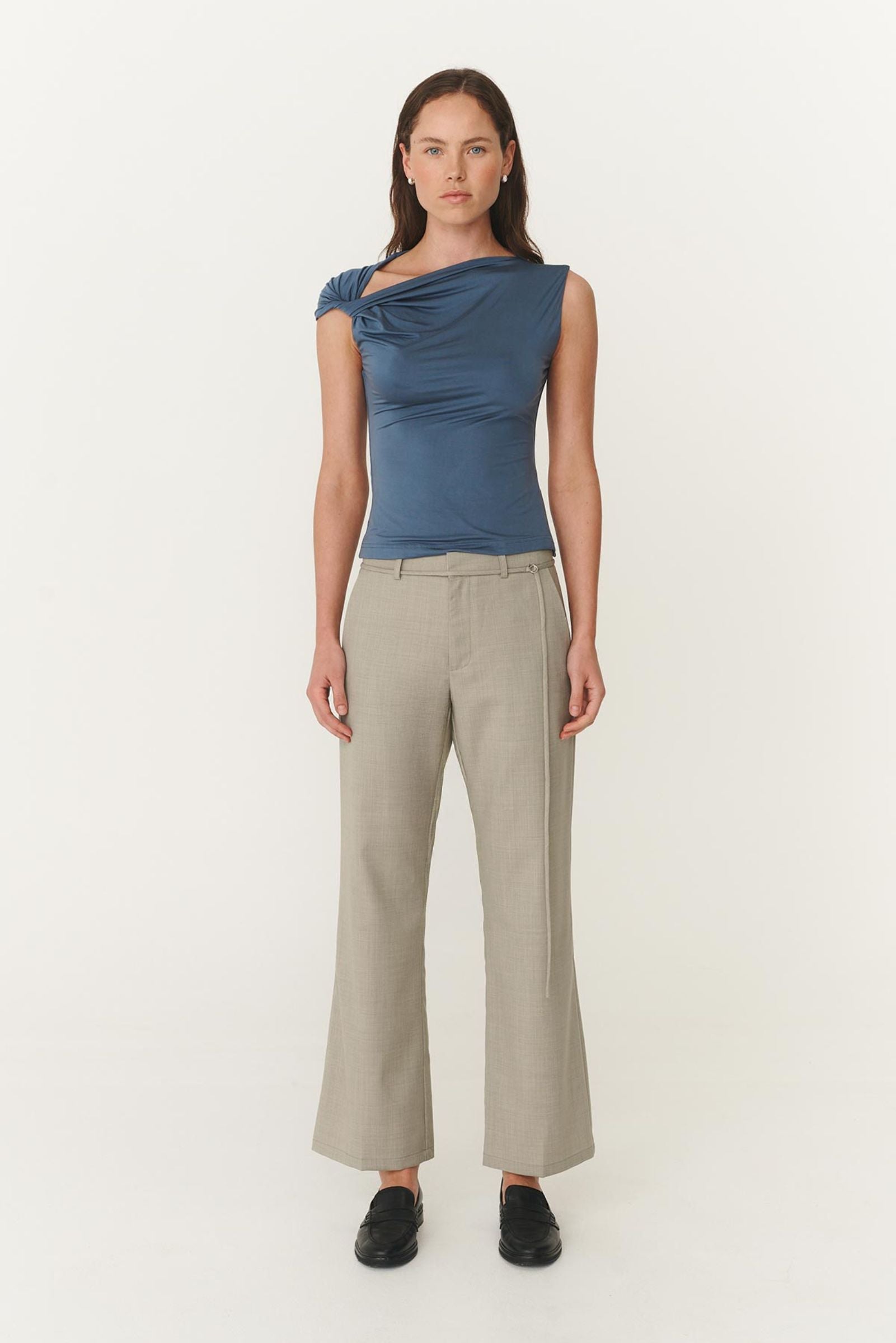 Marin Wool Suit Pants - Ash Grey