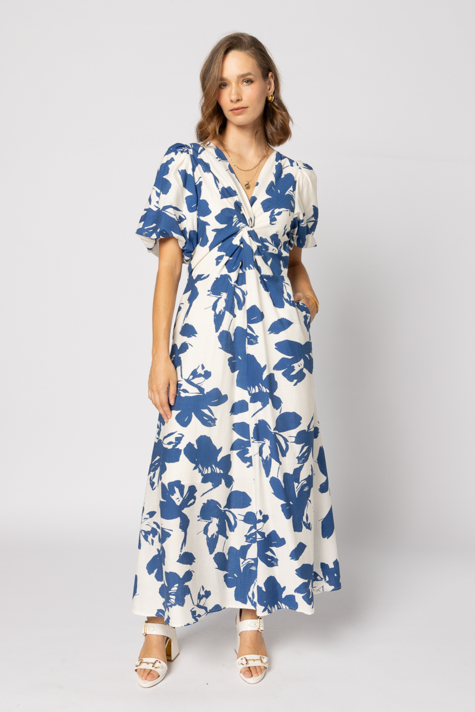 Halo Dress - Blue Flower