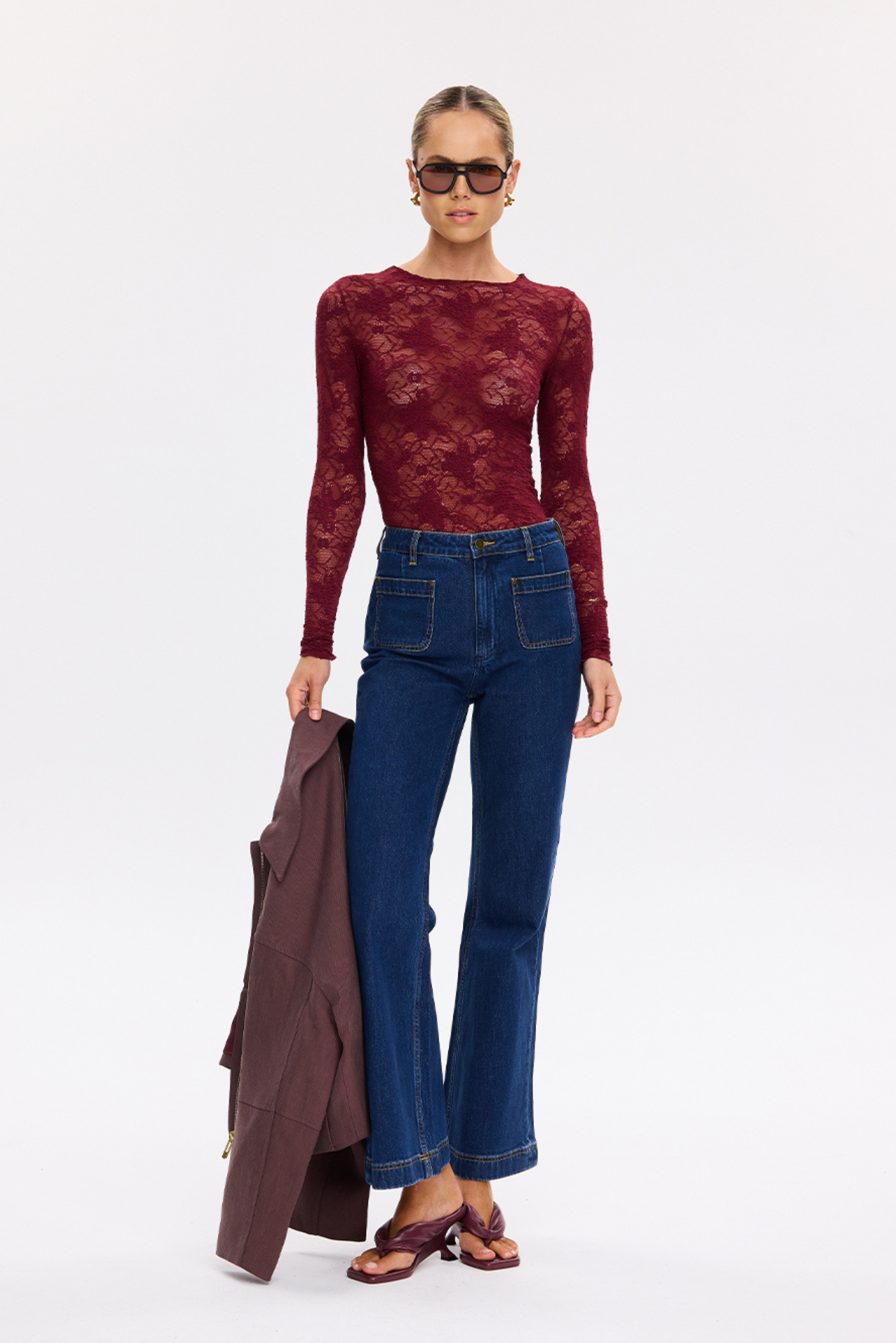 Victoria Lace Top - Plum