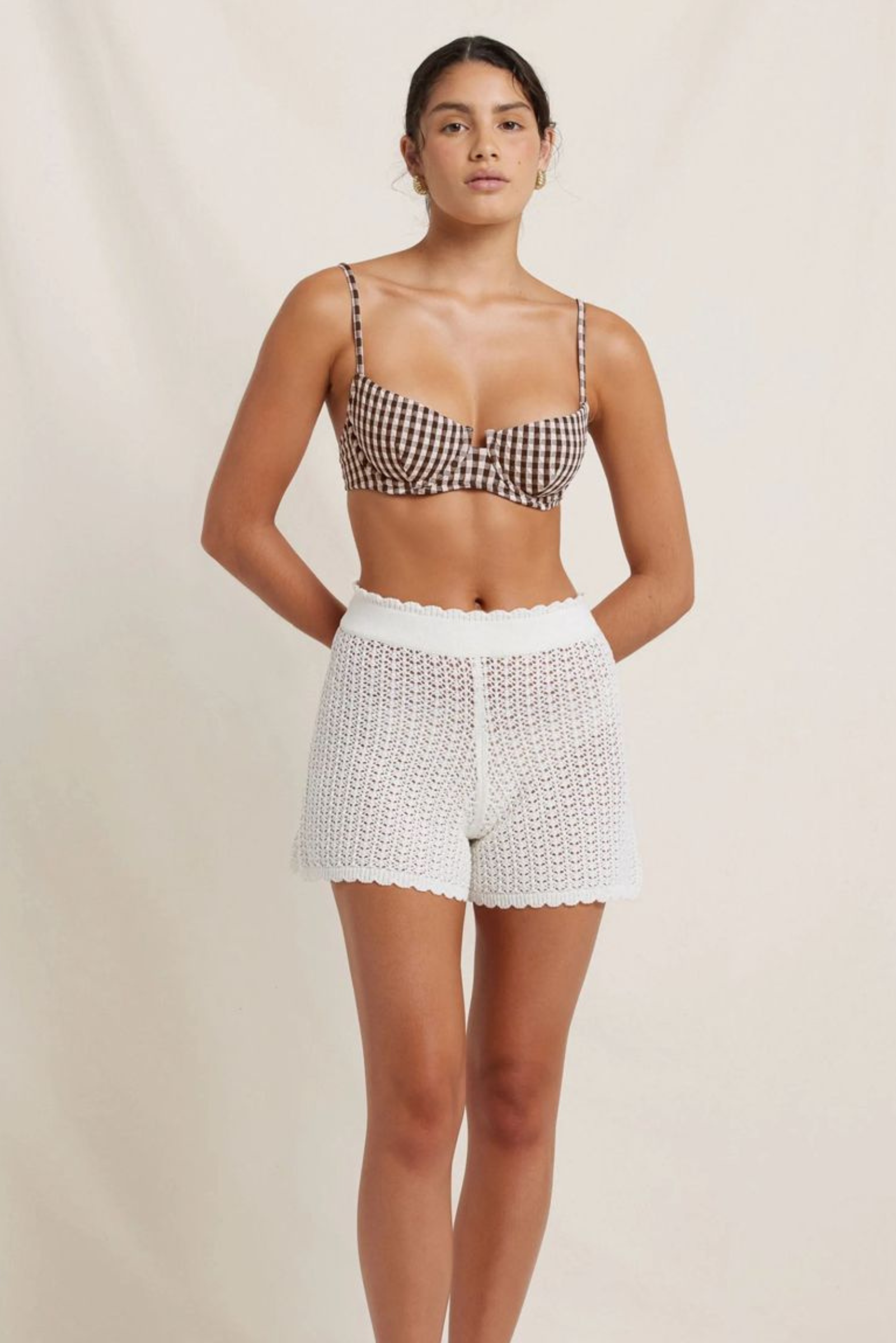 Pointelle Shorts - Seashell
