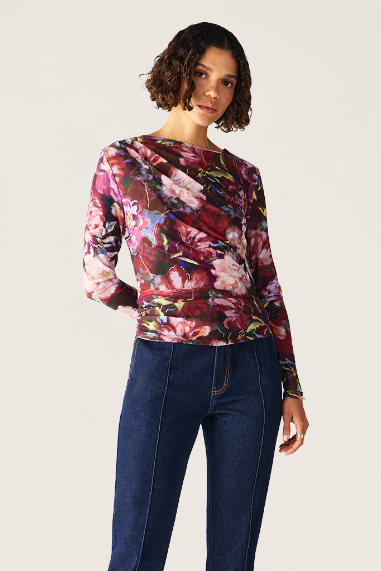 Giselle Mesh Top - Floral