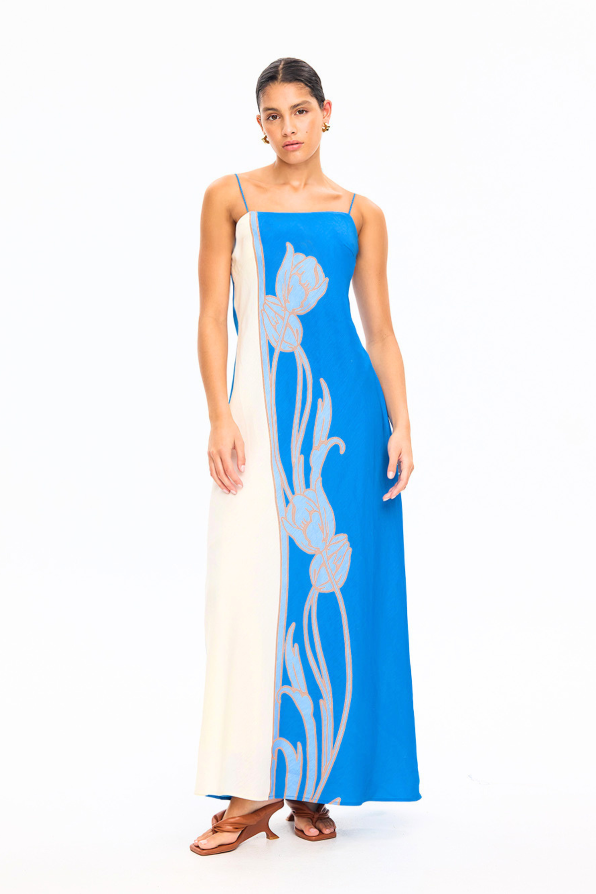 Fleur Maxi Dress  - Blue Ivory