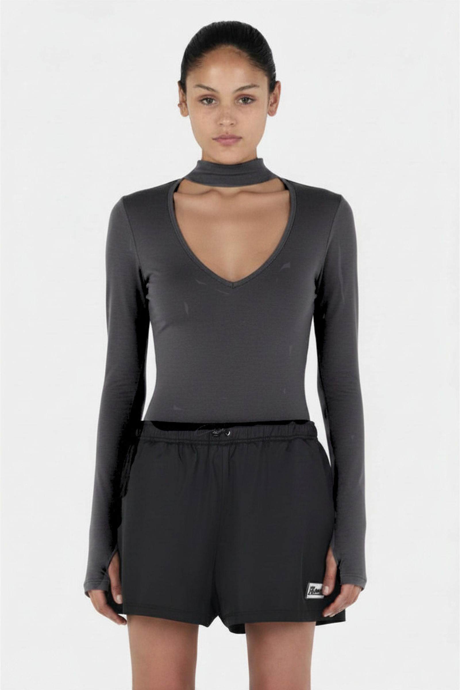 Vinny Wool Top - Charcoal