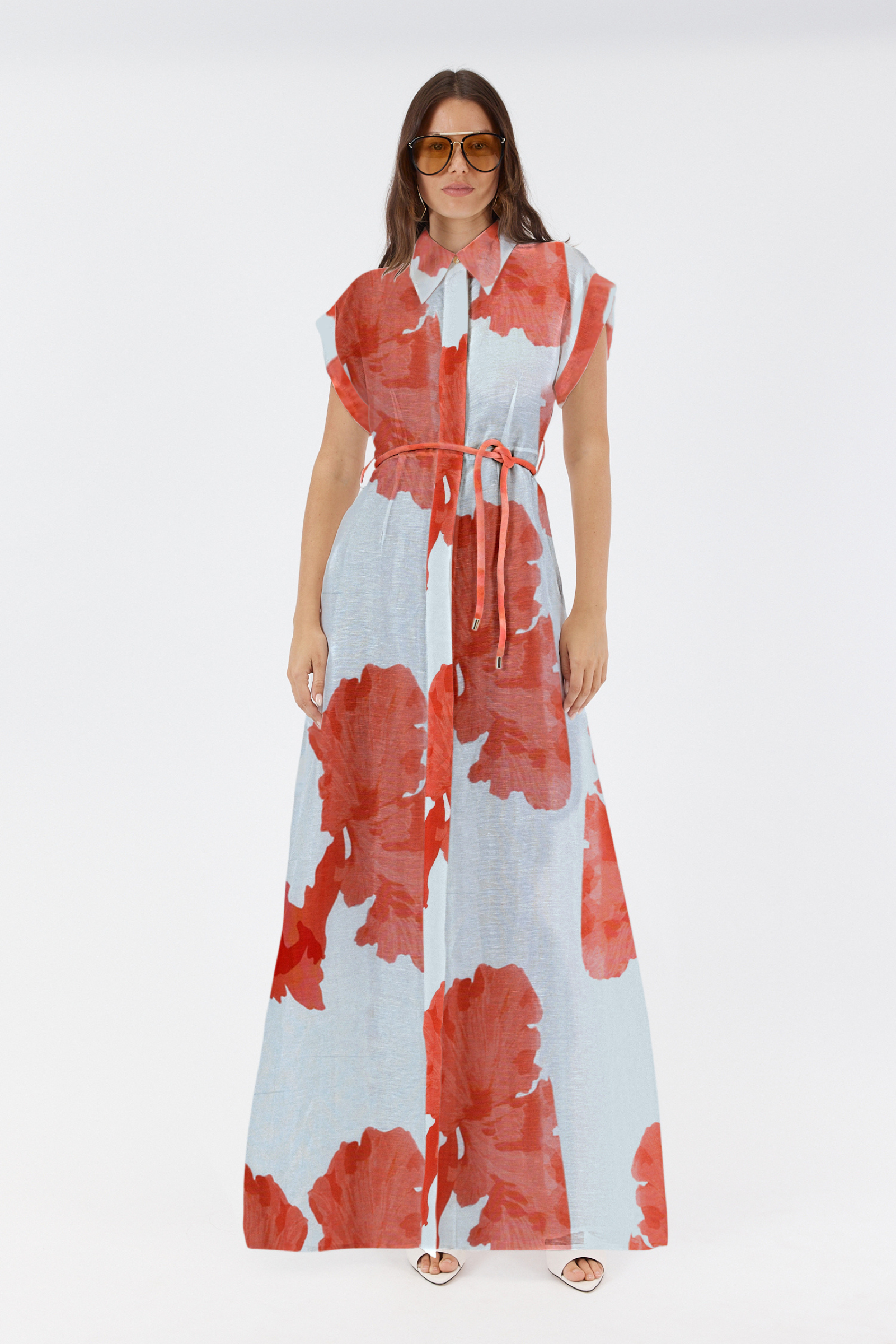 Leanne Maxi Dress - Blue Floral
