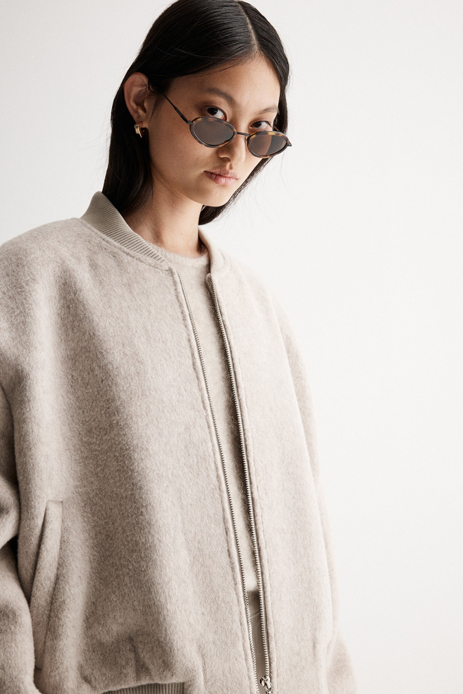 Nonnie Wool Bomber Jacket