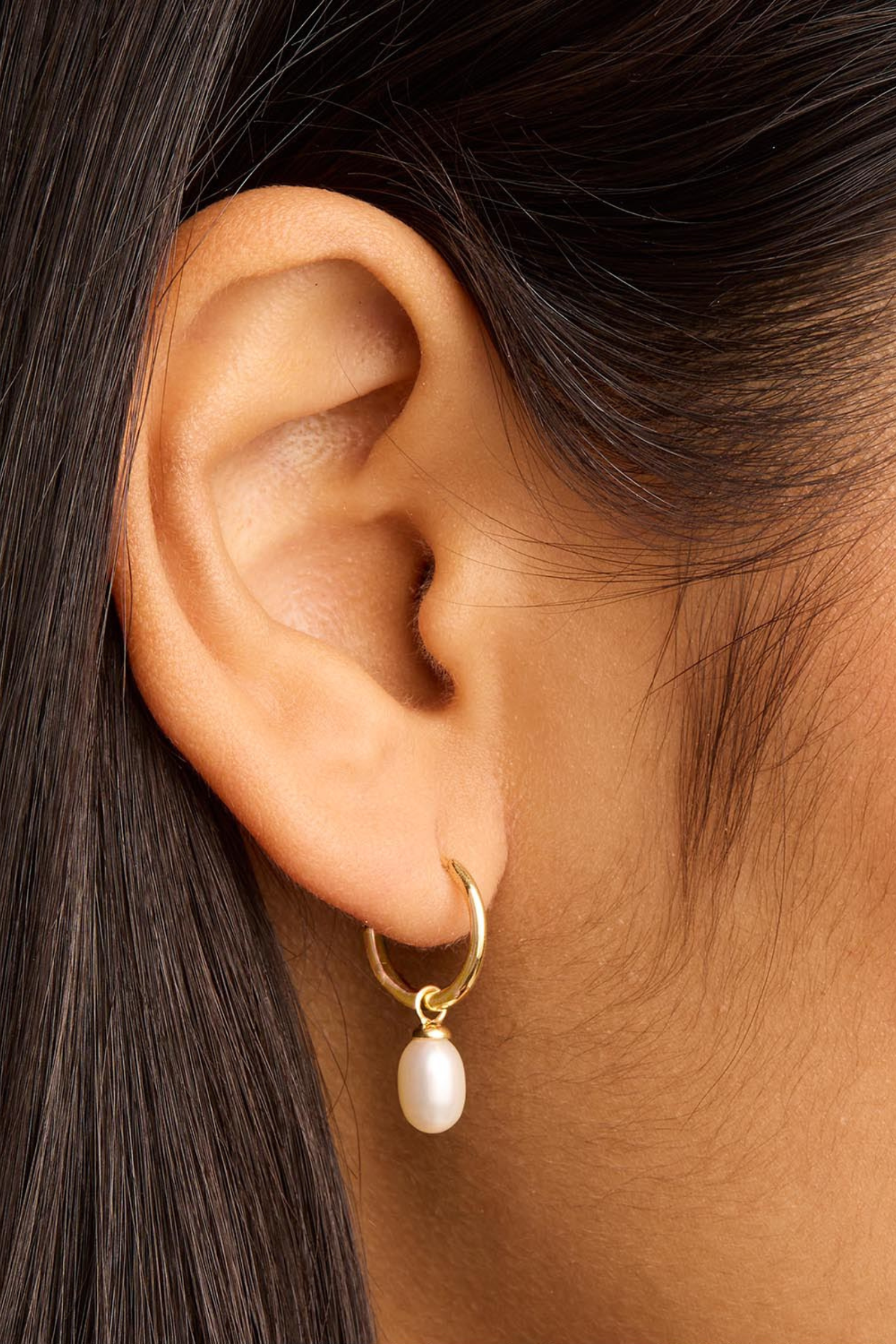 Live In Peace Hoop Earrings - Gold