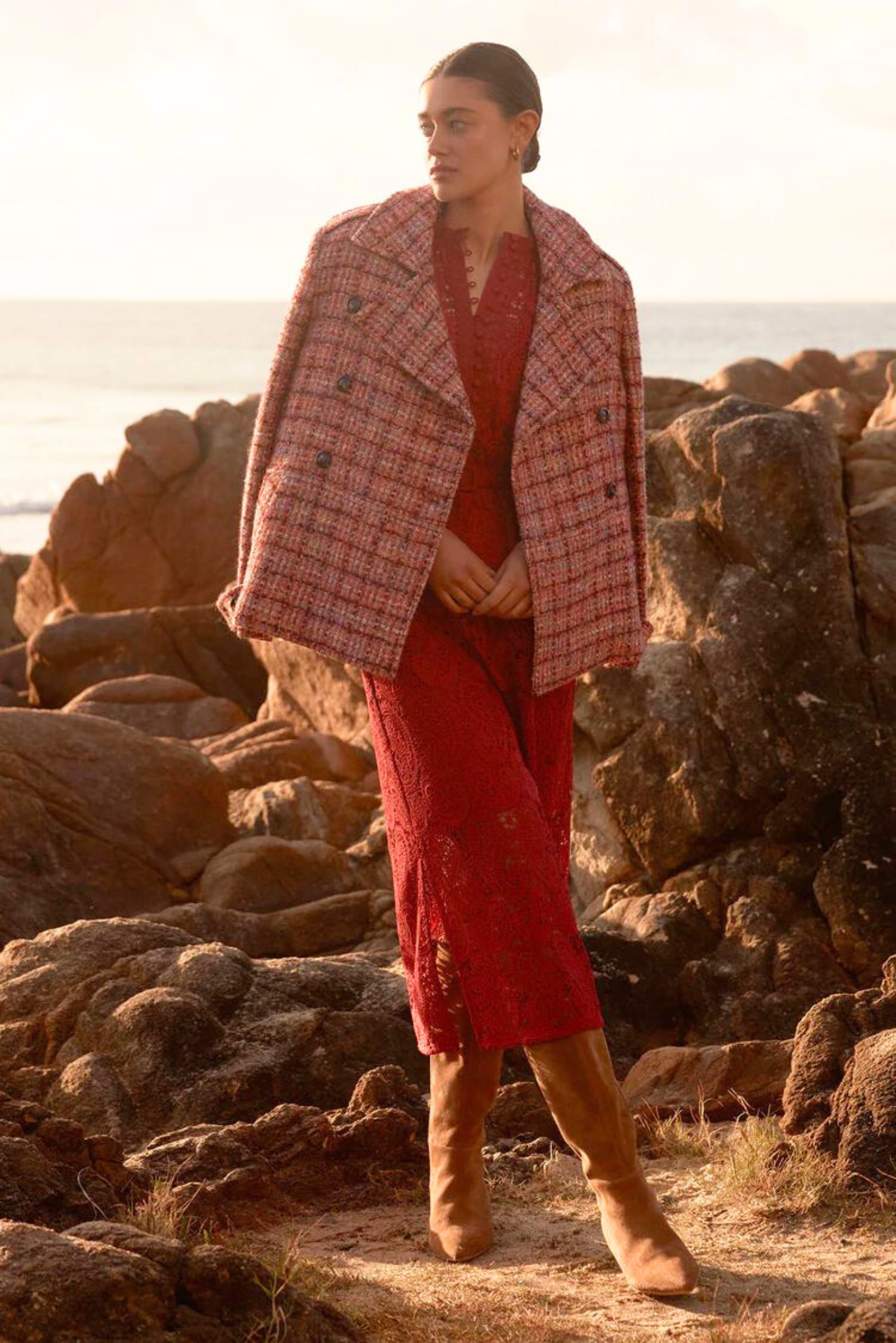 Revel Jacket - Berry Check