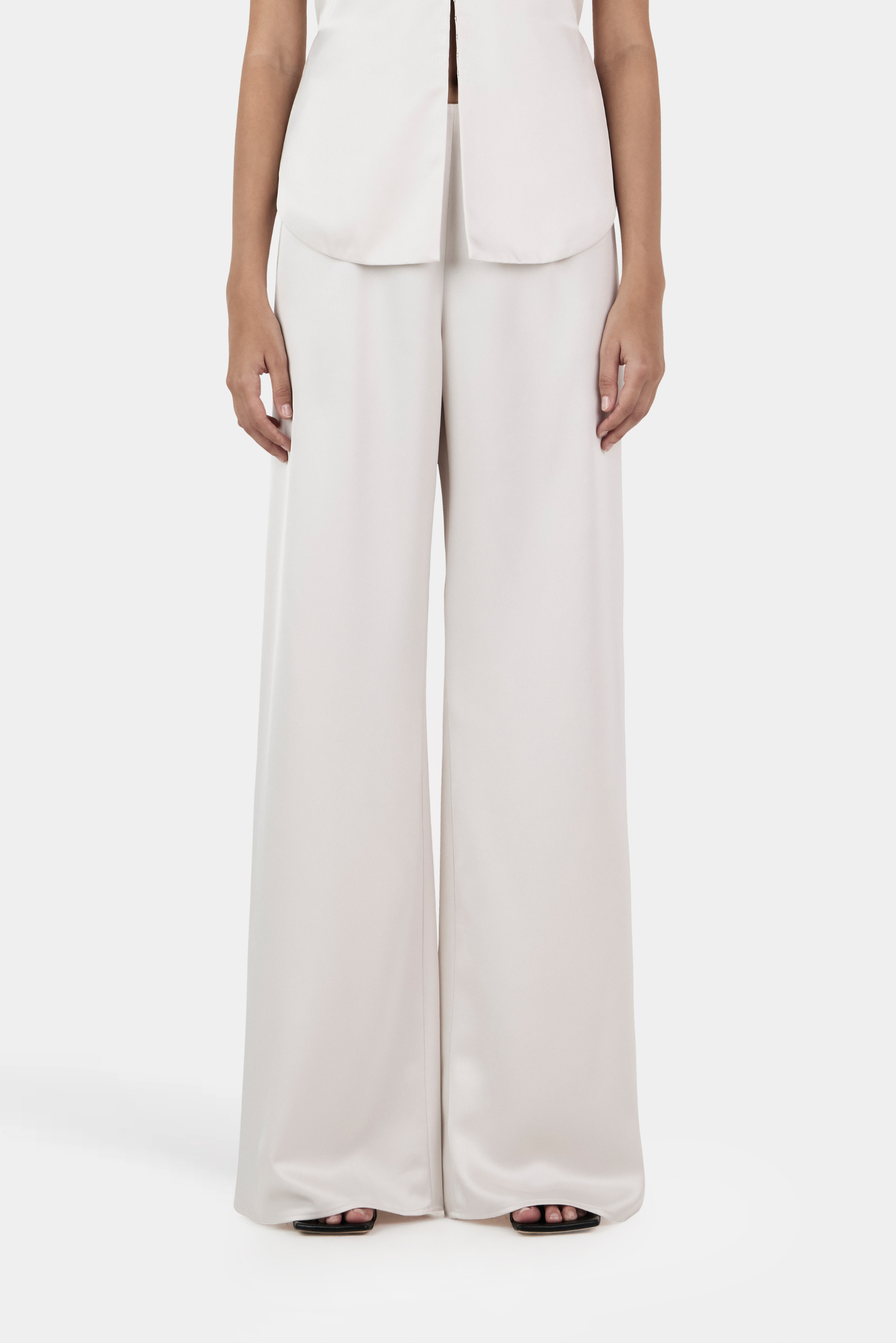 Lane Satin Pants - Ivory