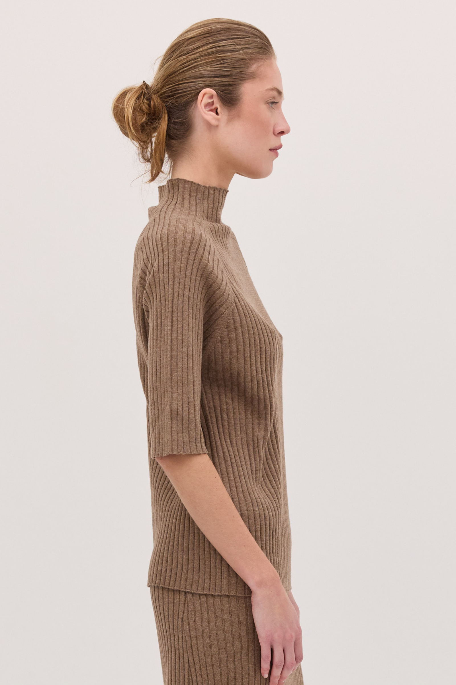 The Rib Knit Tee  - Hazel