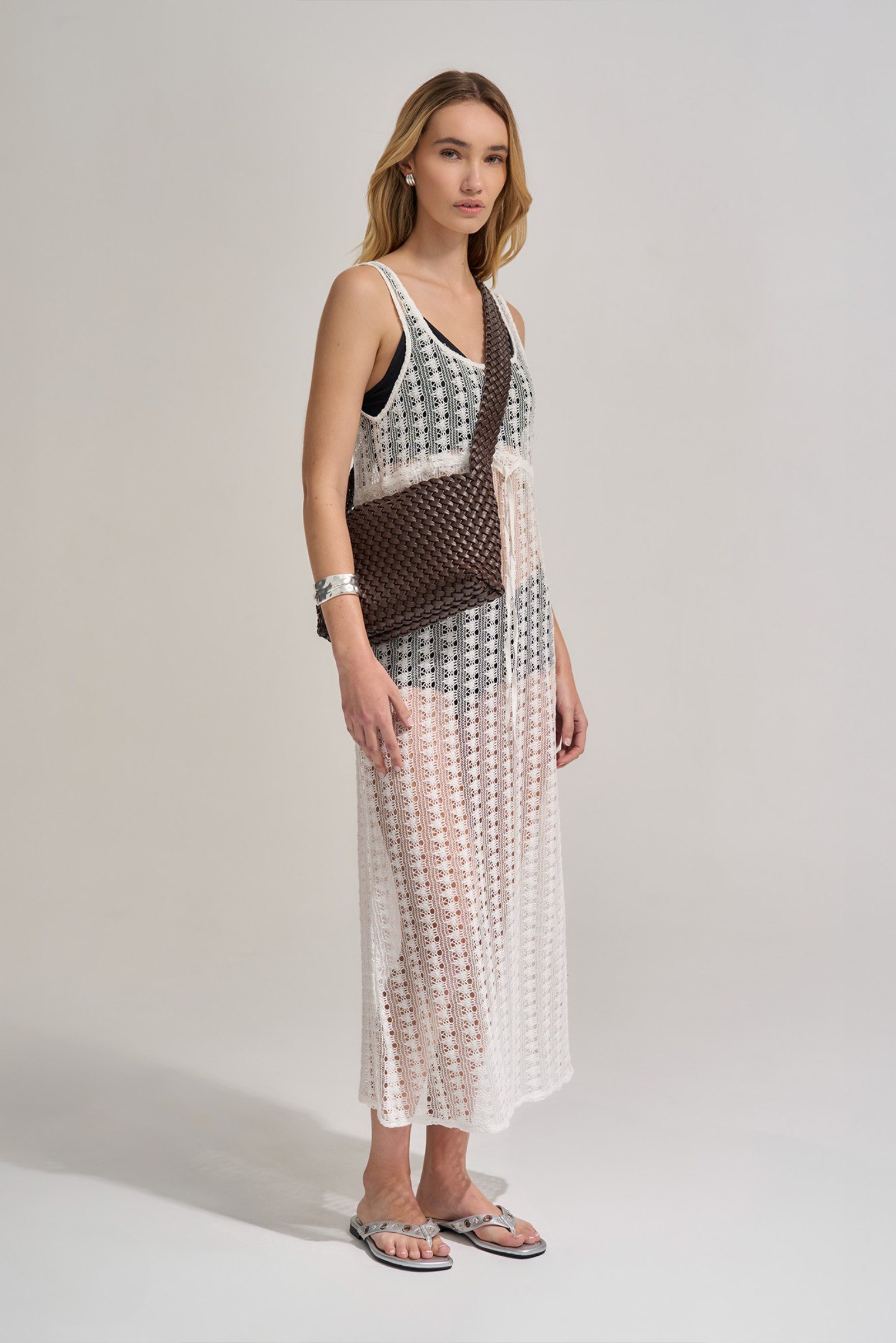 Luca Woven Crossbody - Chocolate