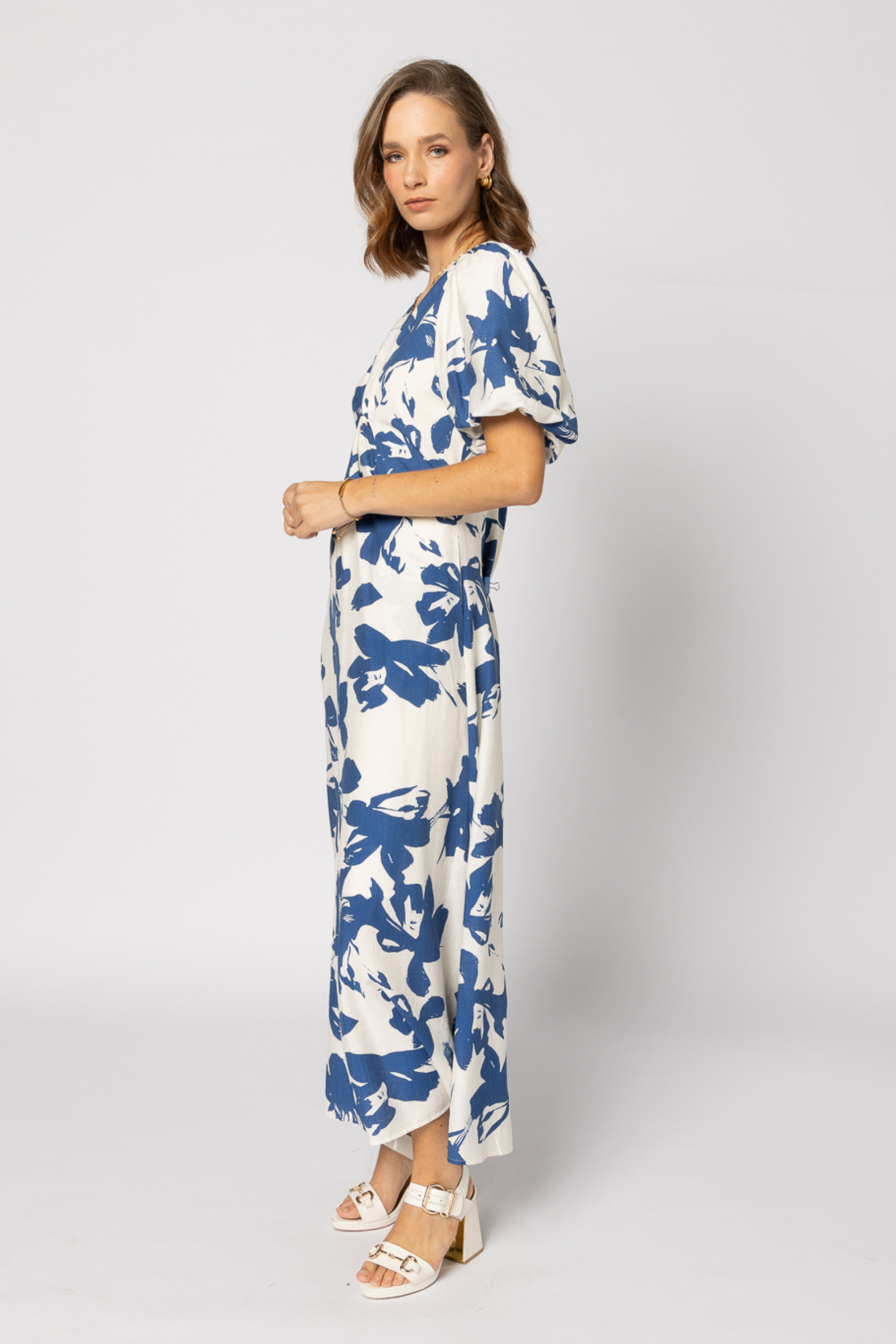 Halo Dress - Blue Flower