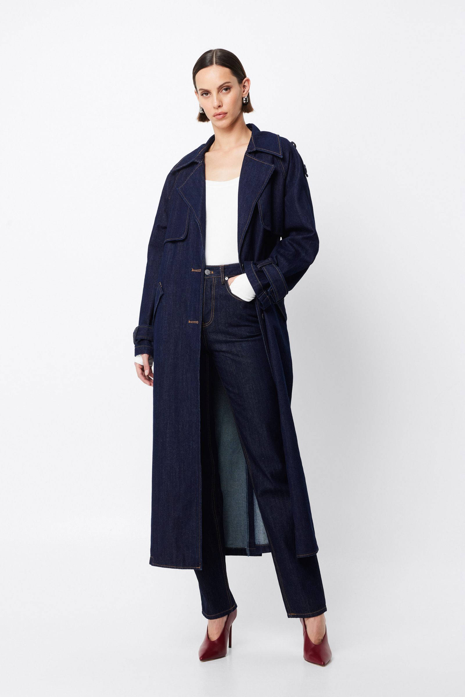 Bexley Trench Coat - Denim