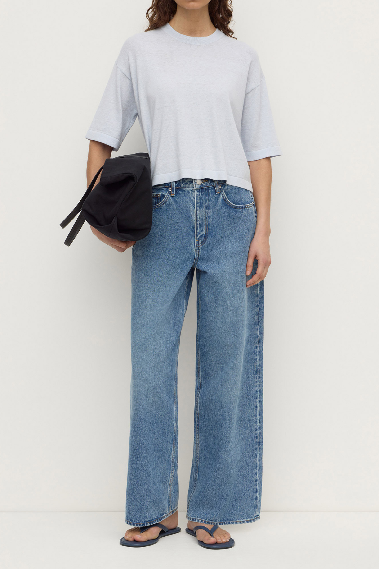 Kensy Cotton Cashmere Tee - Powder Blue