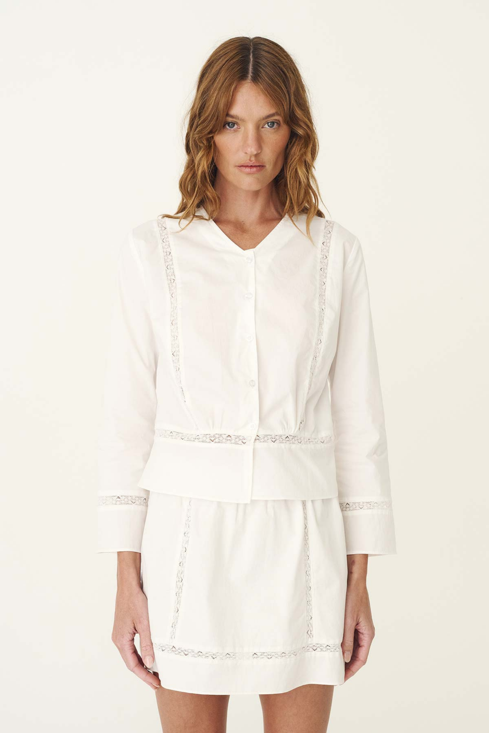 Candace Lace Blouse - Bone