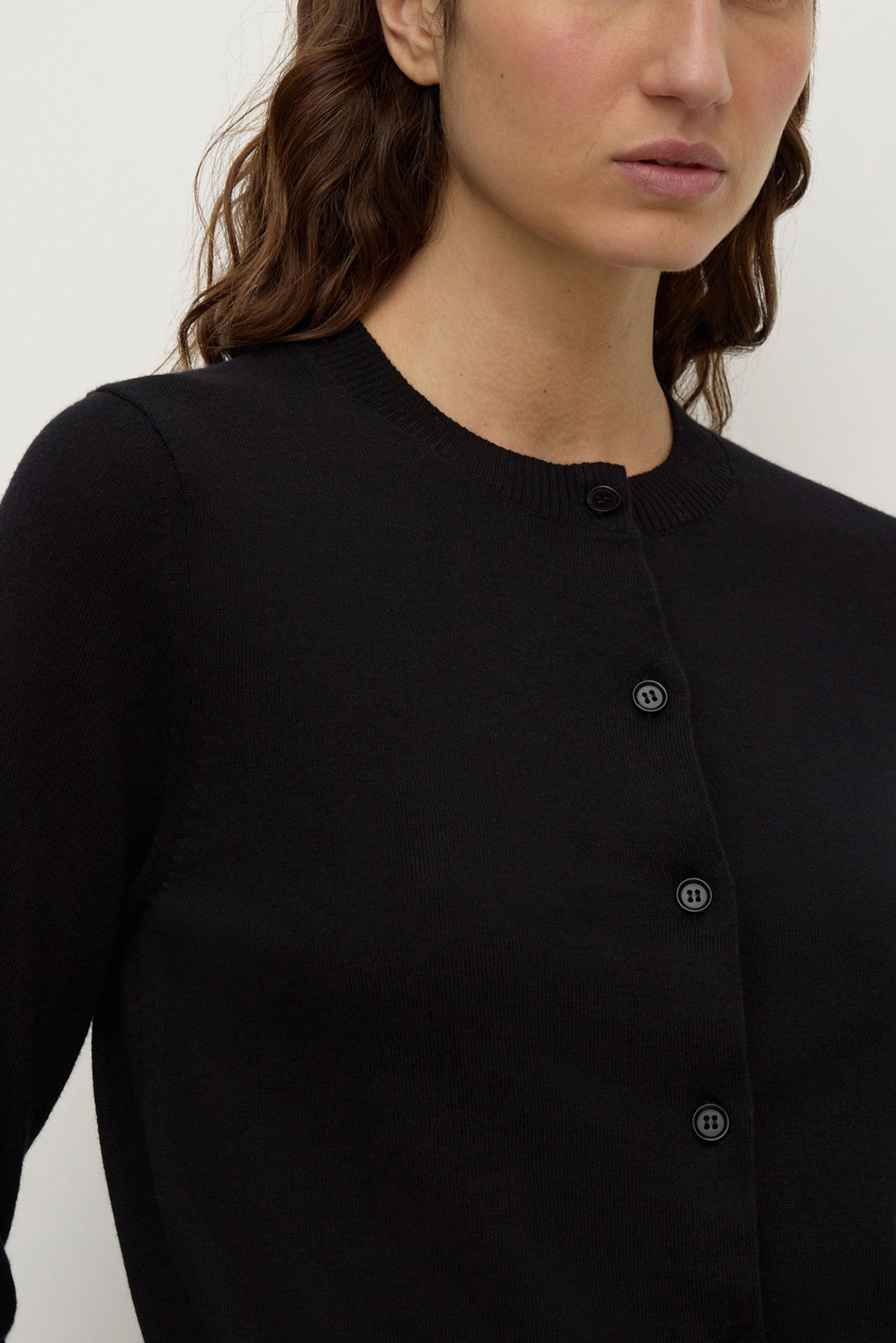 Orina Cotton Cashmere Cardigan - Black
