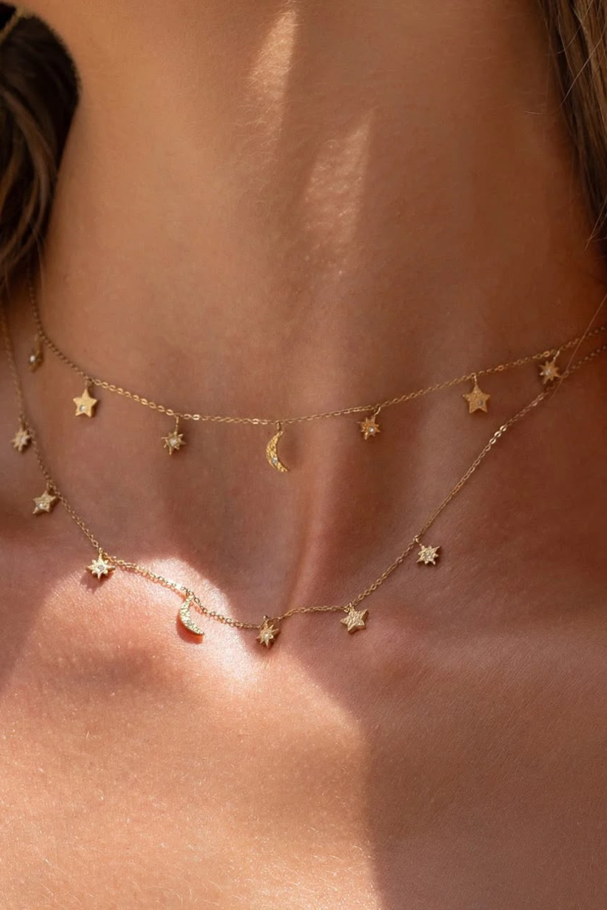 Moondust Charm Necklace - Gold