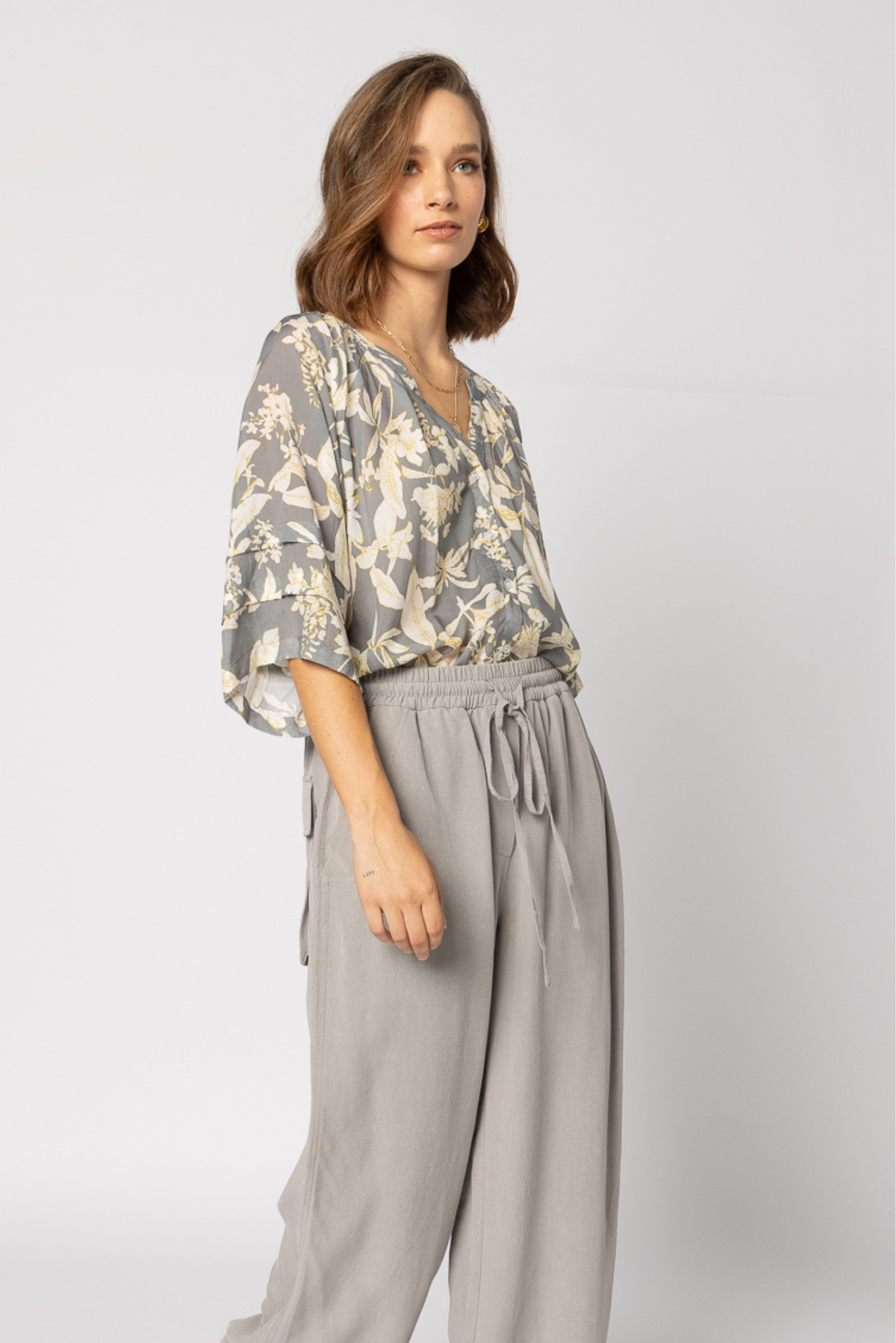 Frond Blouse - Dusk Floral