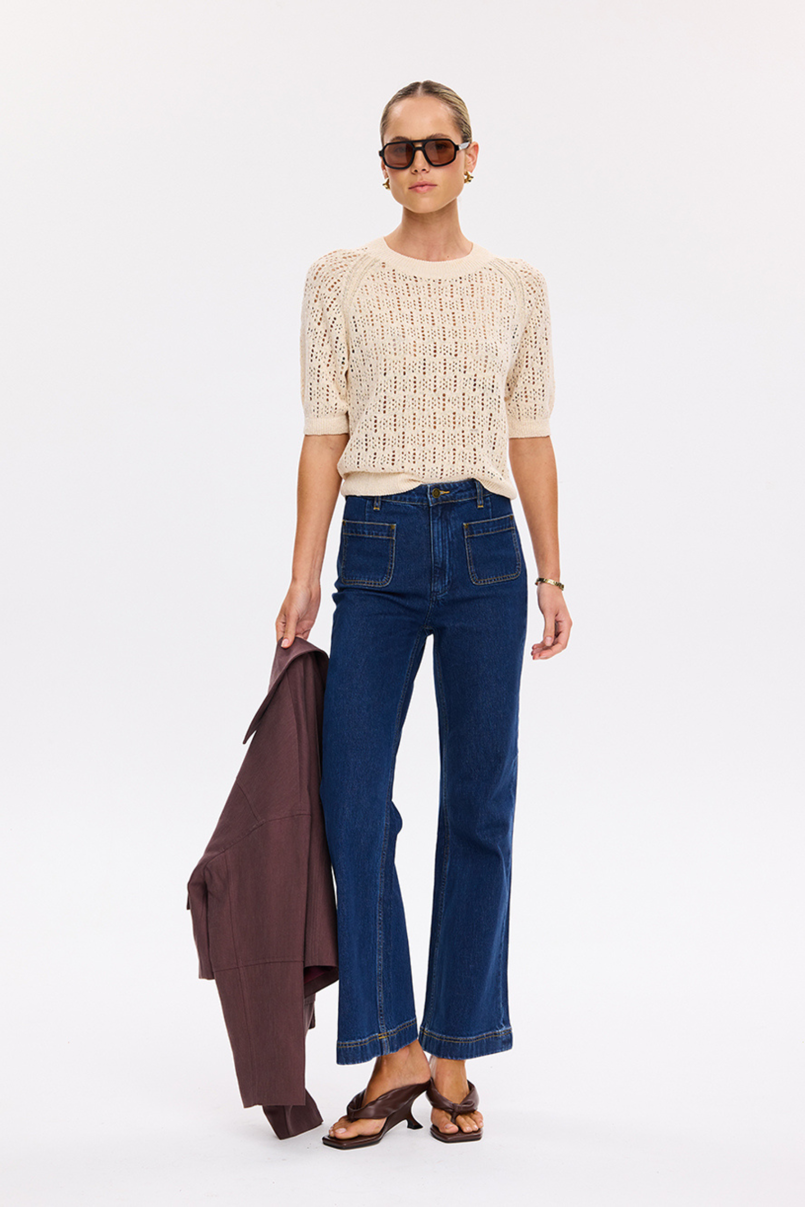 Kendall Knit Tee - Oat