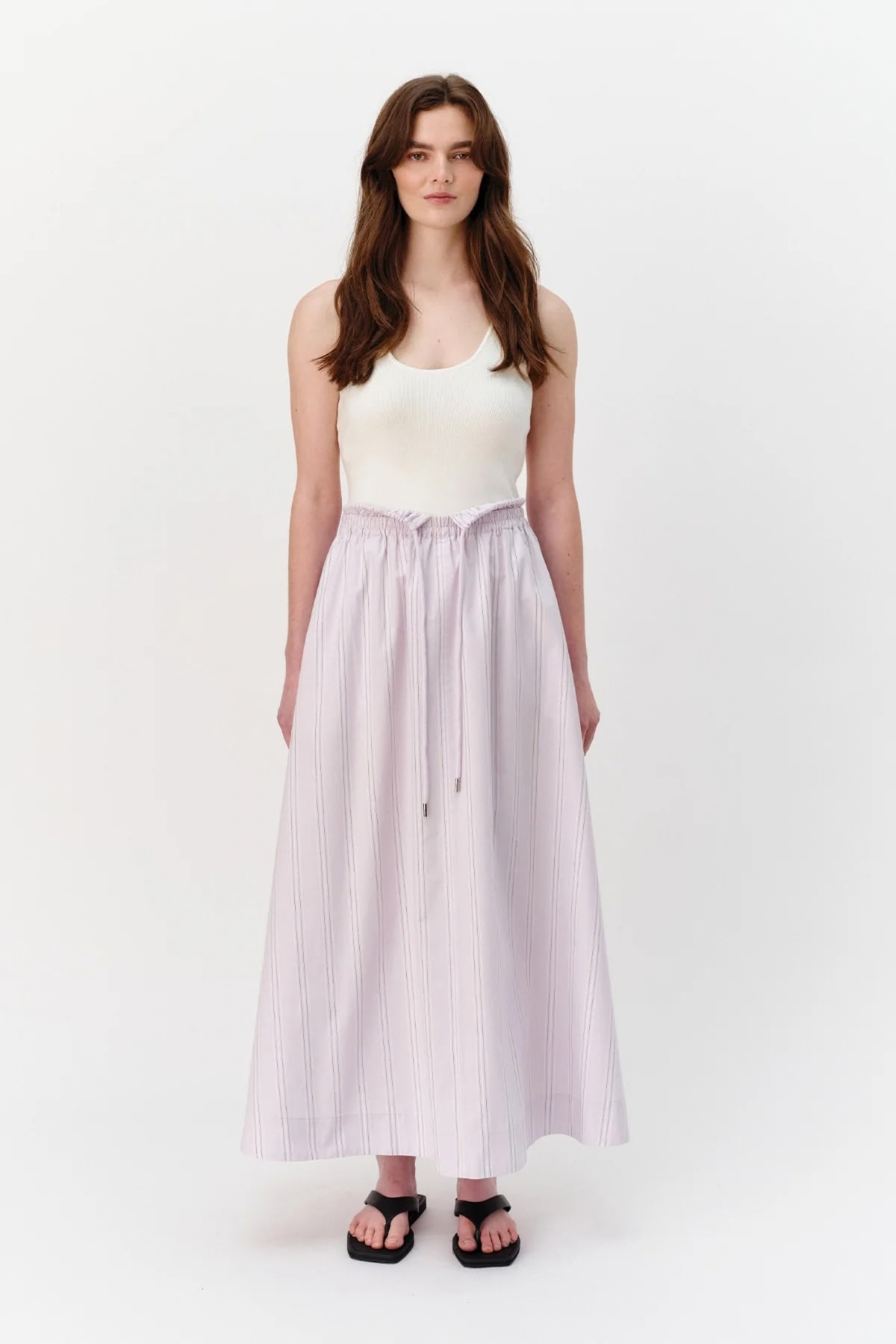 Lyle Skirt - Lavender Stripe
