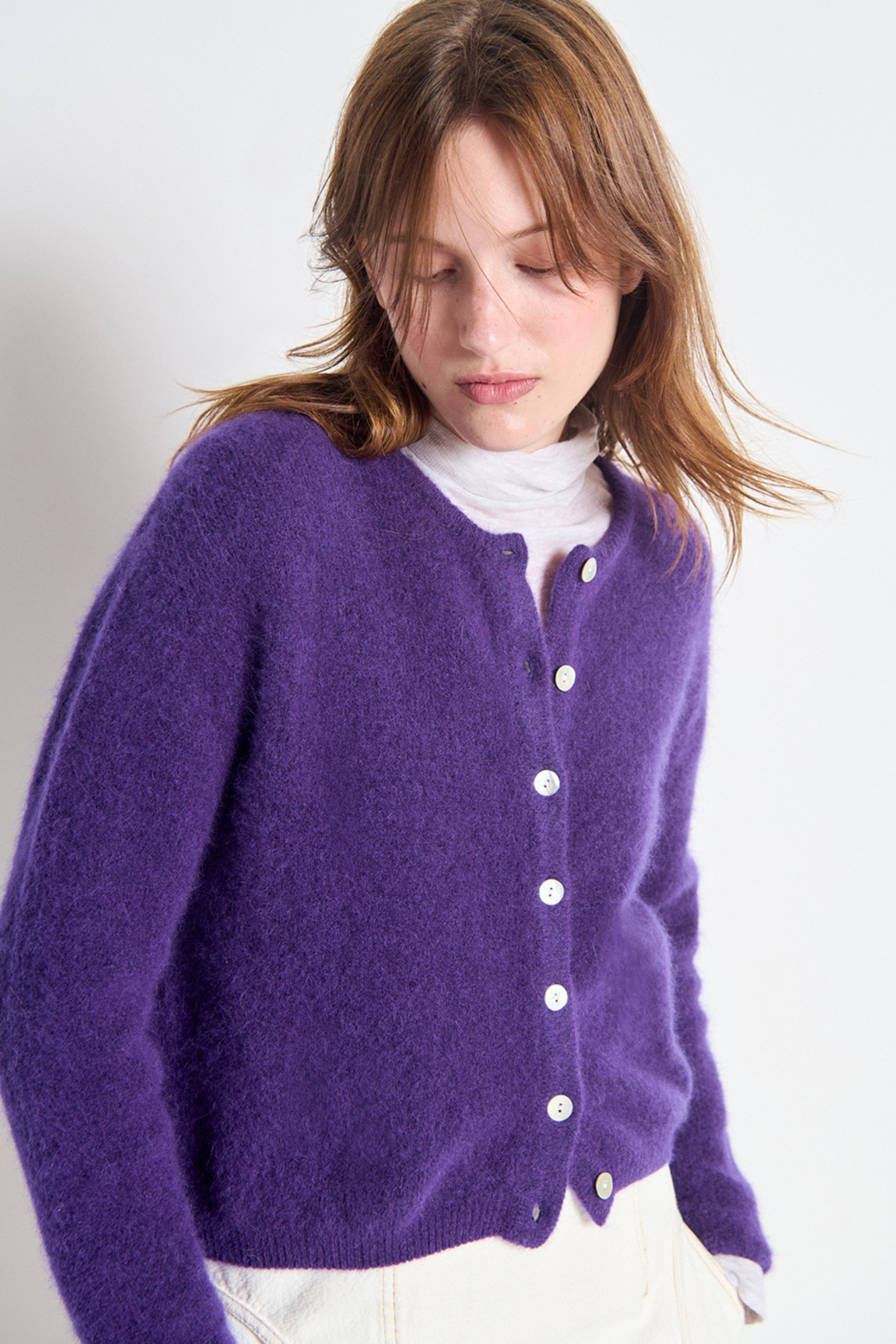 Vitow Cardigan - Eggplant