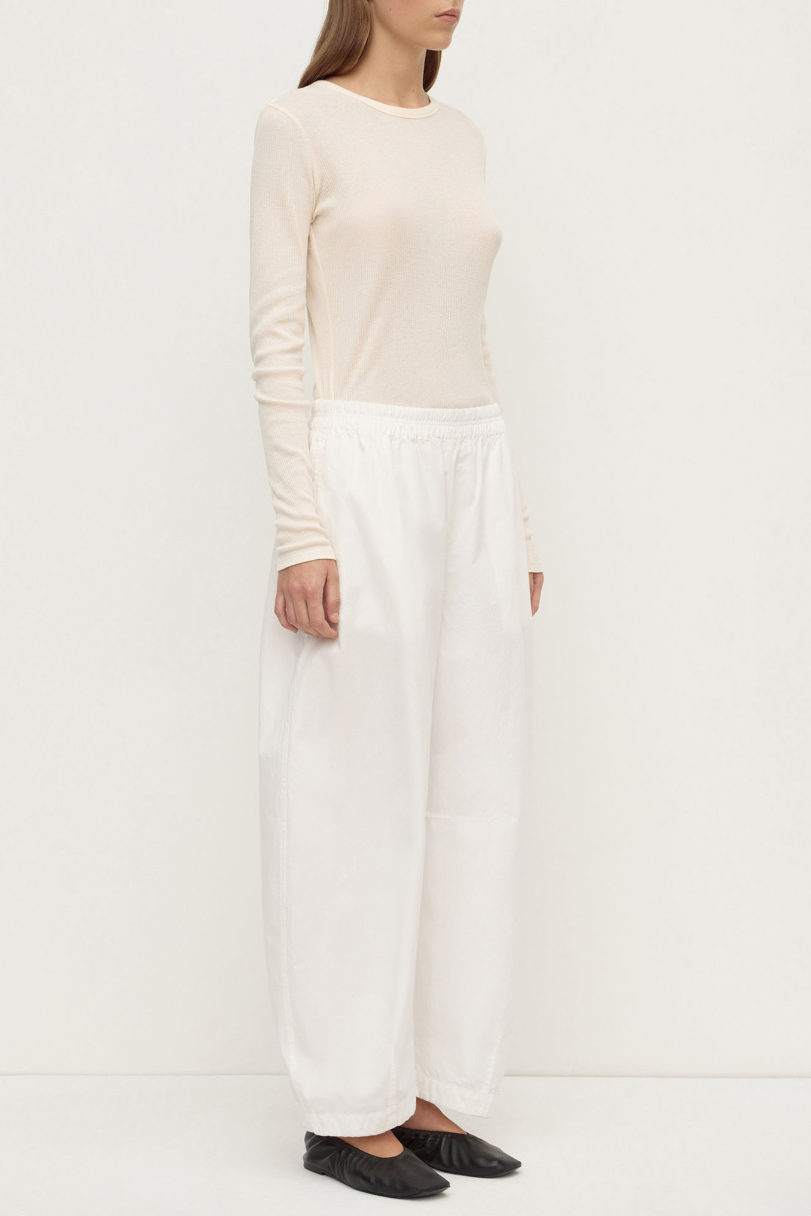 Lola Barrel Pants - White