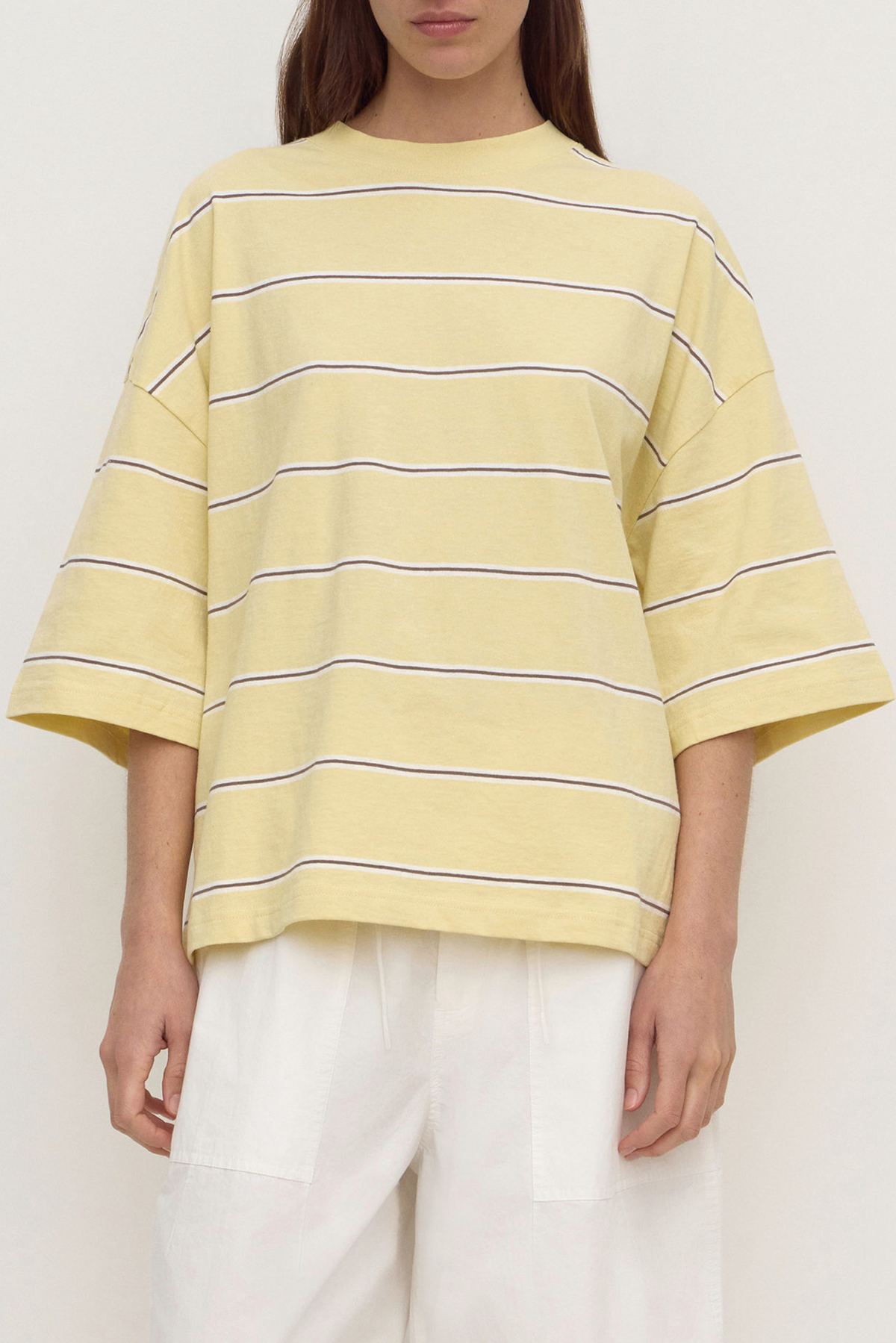 Nora Cotton Oversized Tee - Rind Stripe