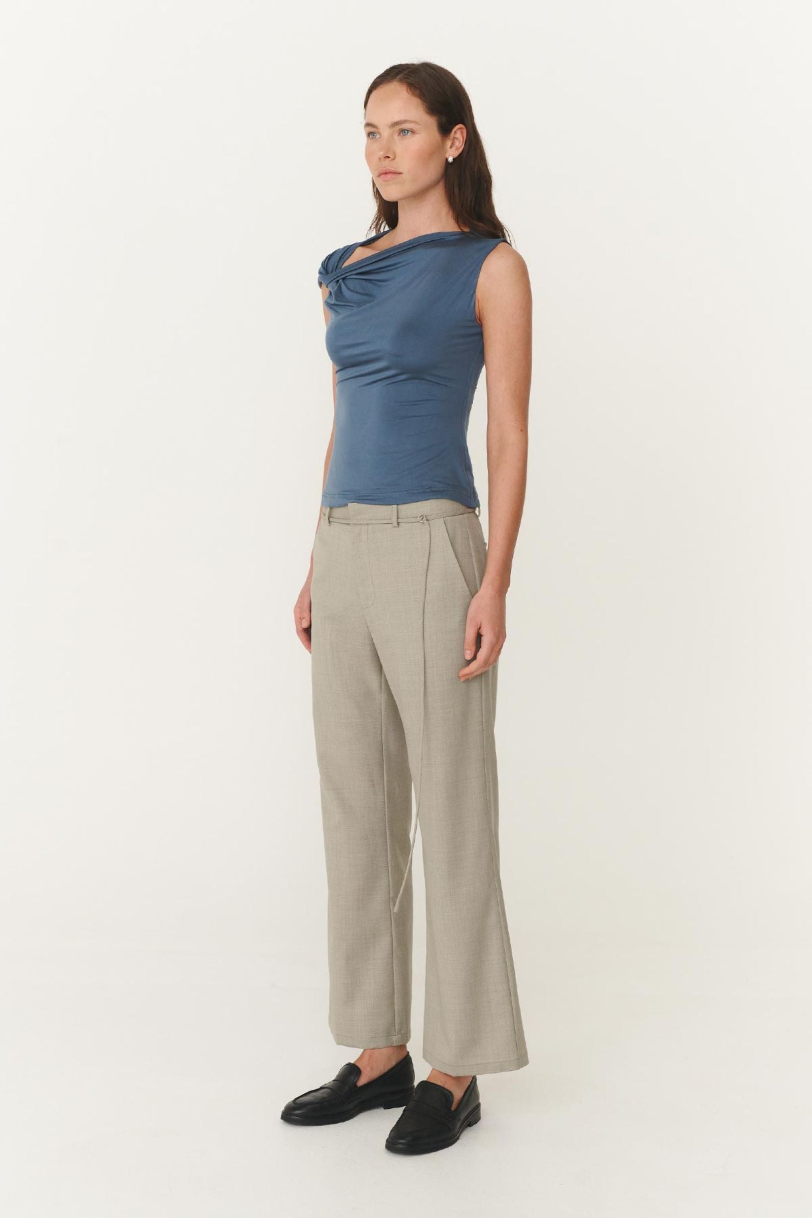Marin Wool Suit Pants - Ash Grey