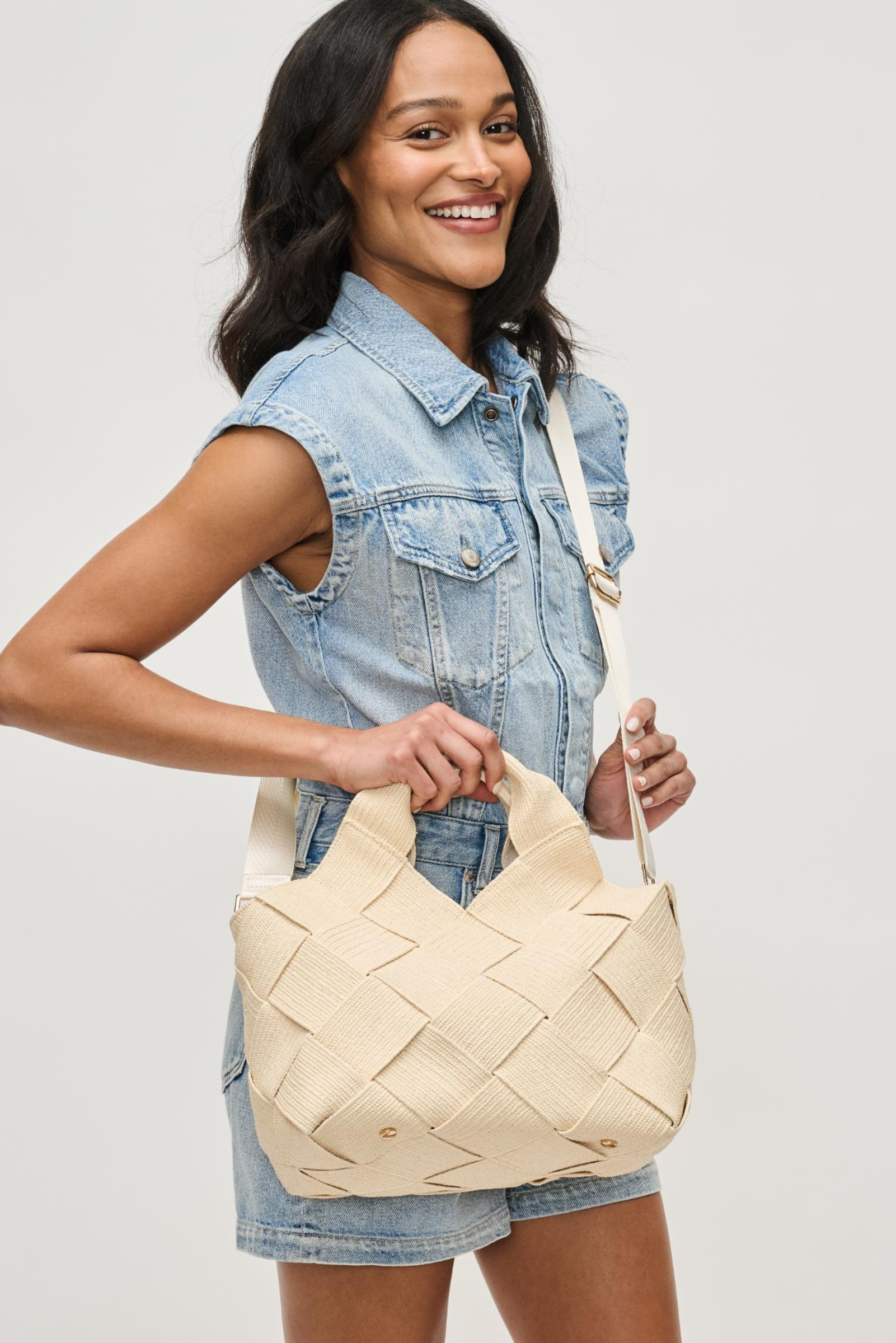 Resilience Woven Straw Bag - Cream