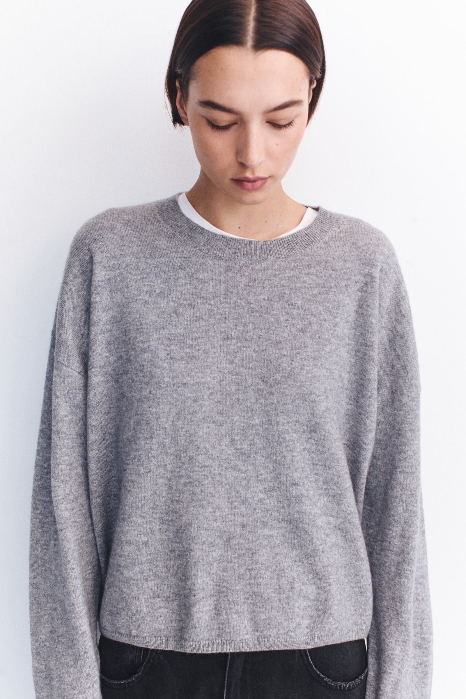 Odelle Cashmere Knit - Grey Marle