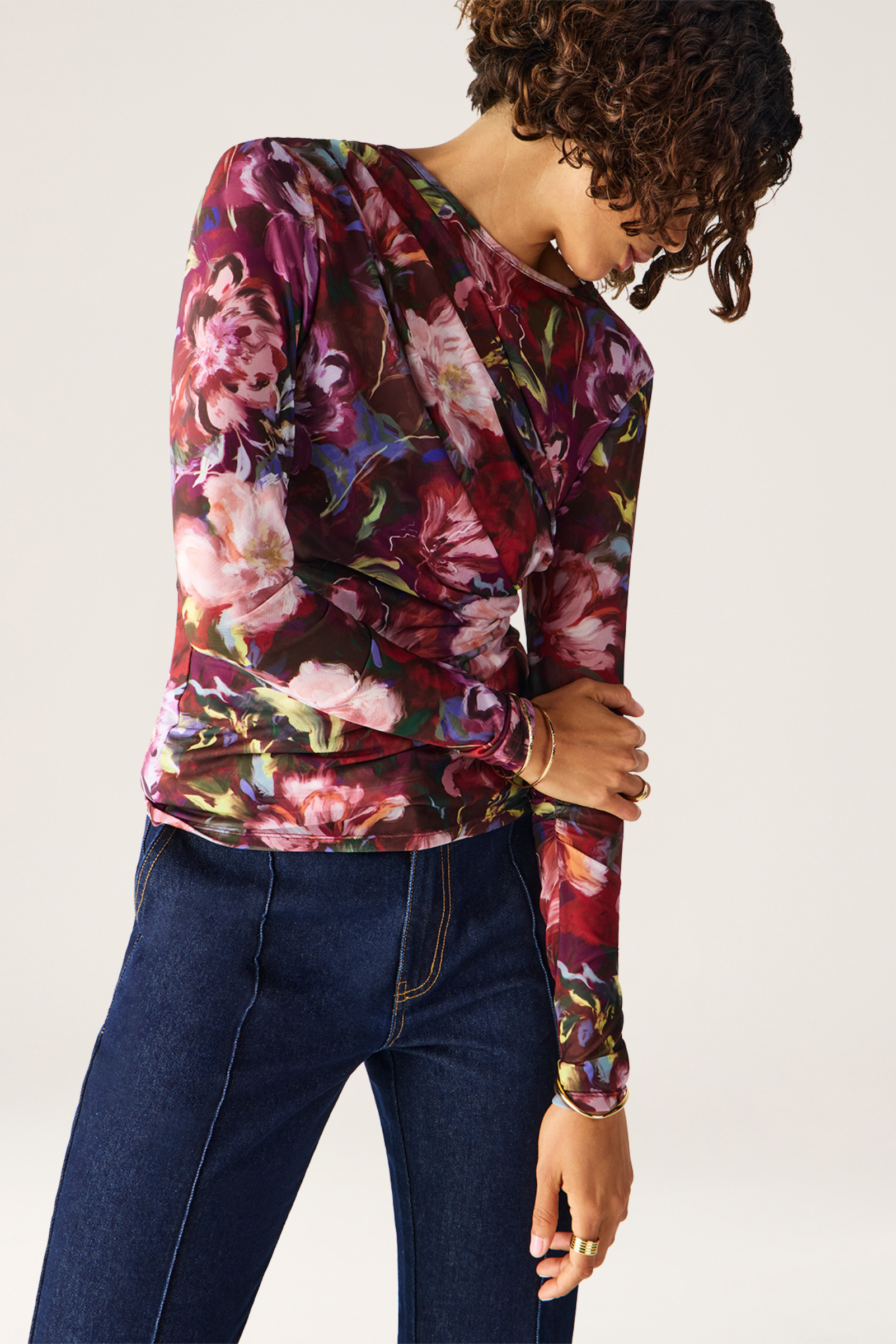 Giselle Mesh Top - Floral