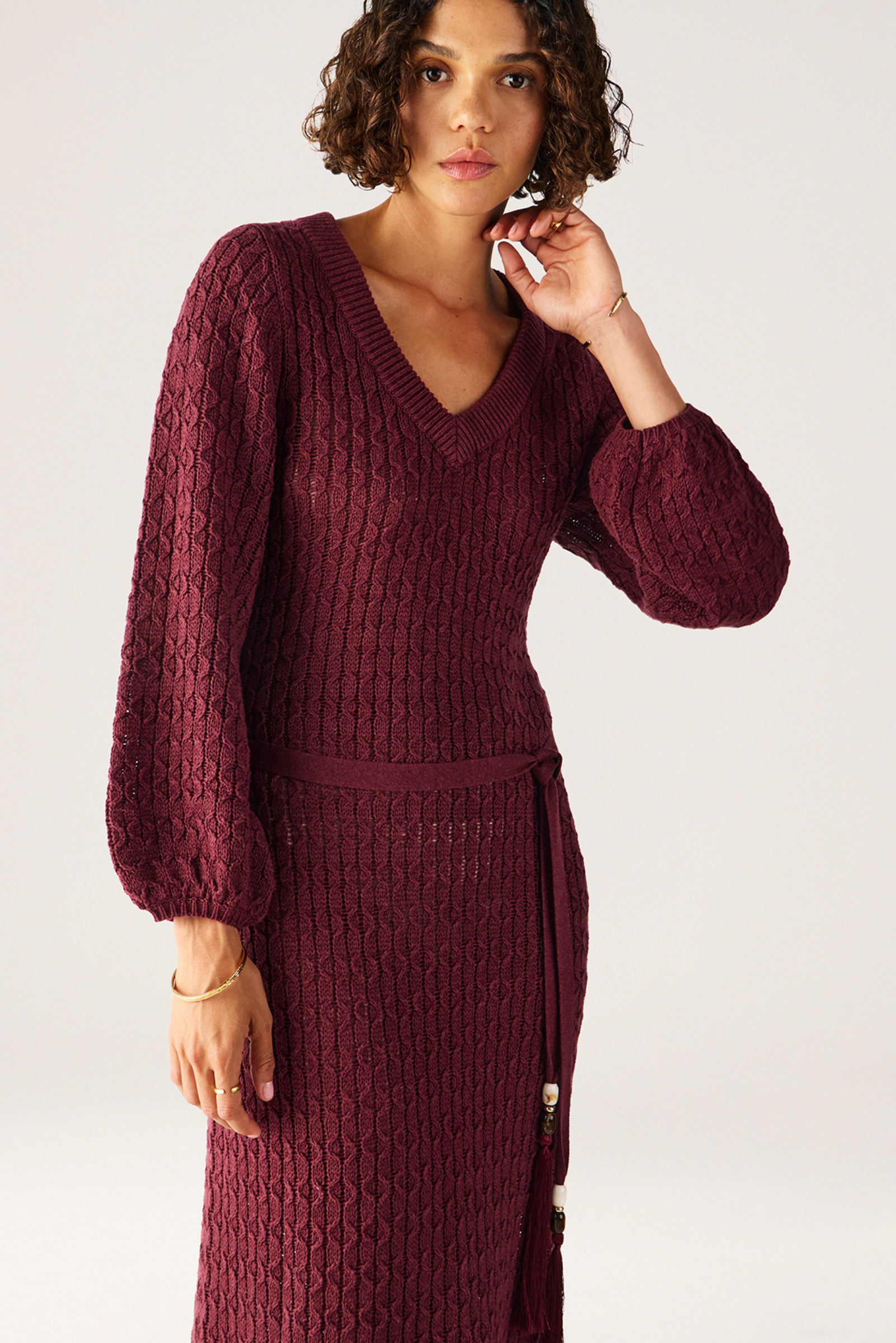 Furilia Knit Dress - Cherry