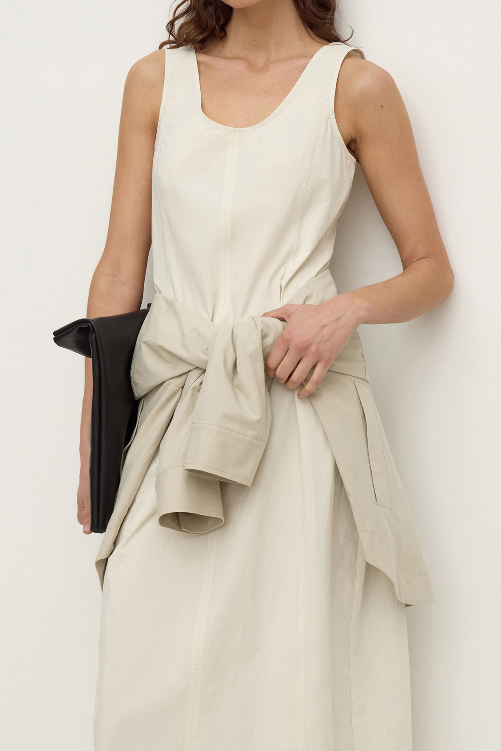 Cecelia Cotton Barrel Dress - Rice