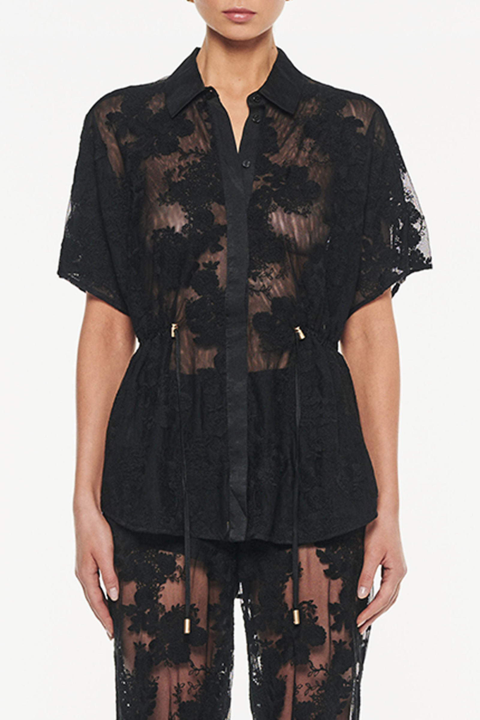 Jaxon Lace Shirt - Black