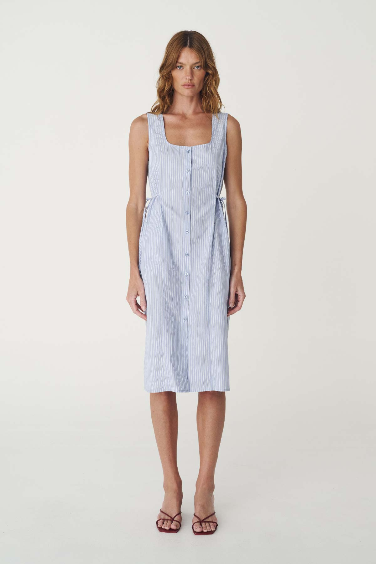 Dandy Midi Dress - Blue Stripe