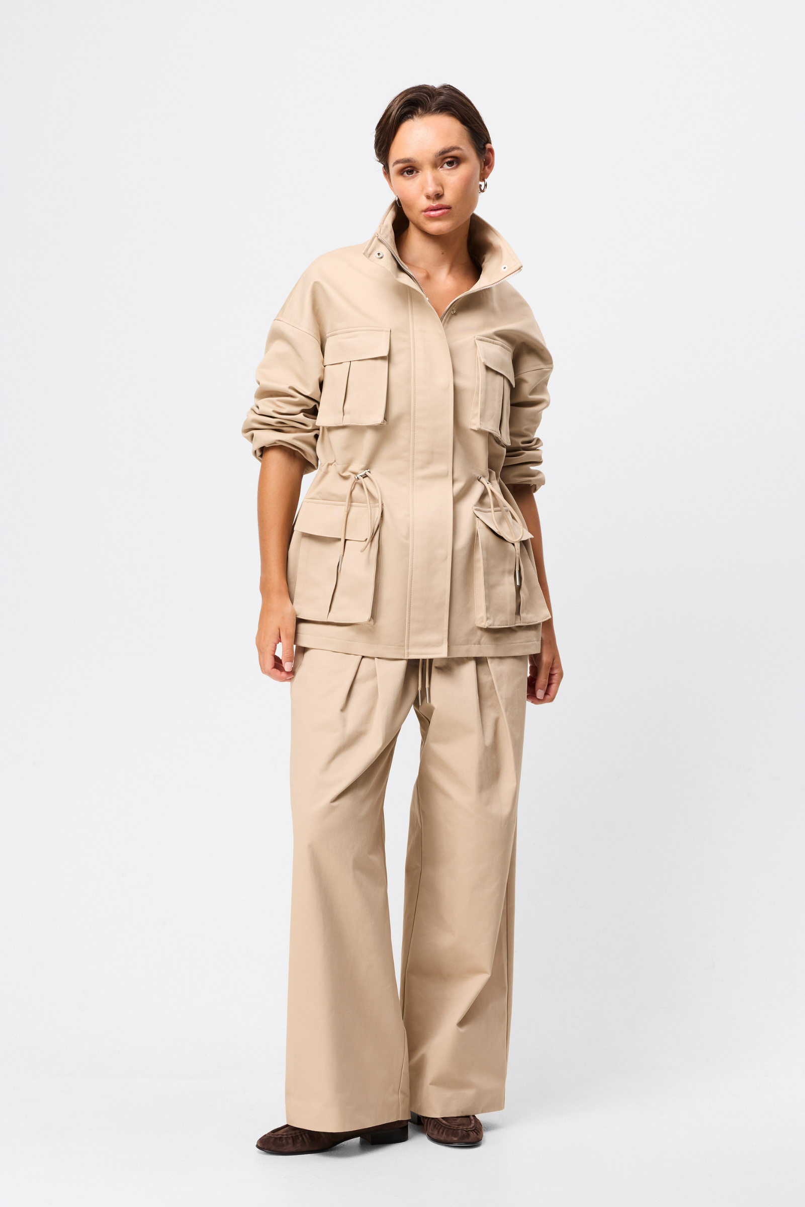 Tied Down Pants - Natural