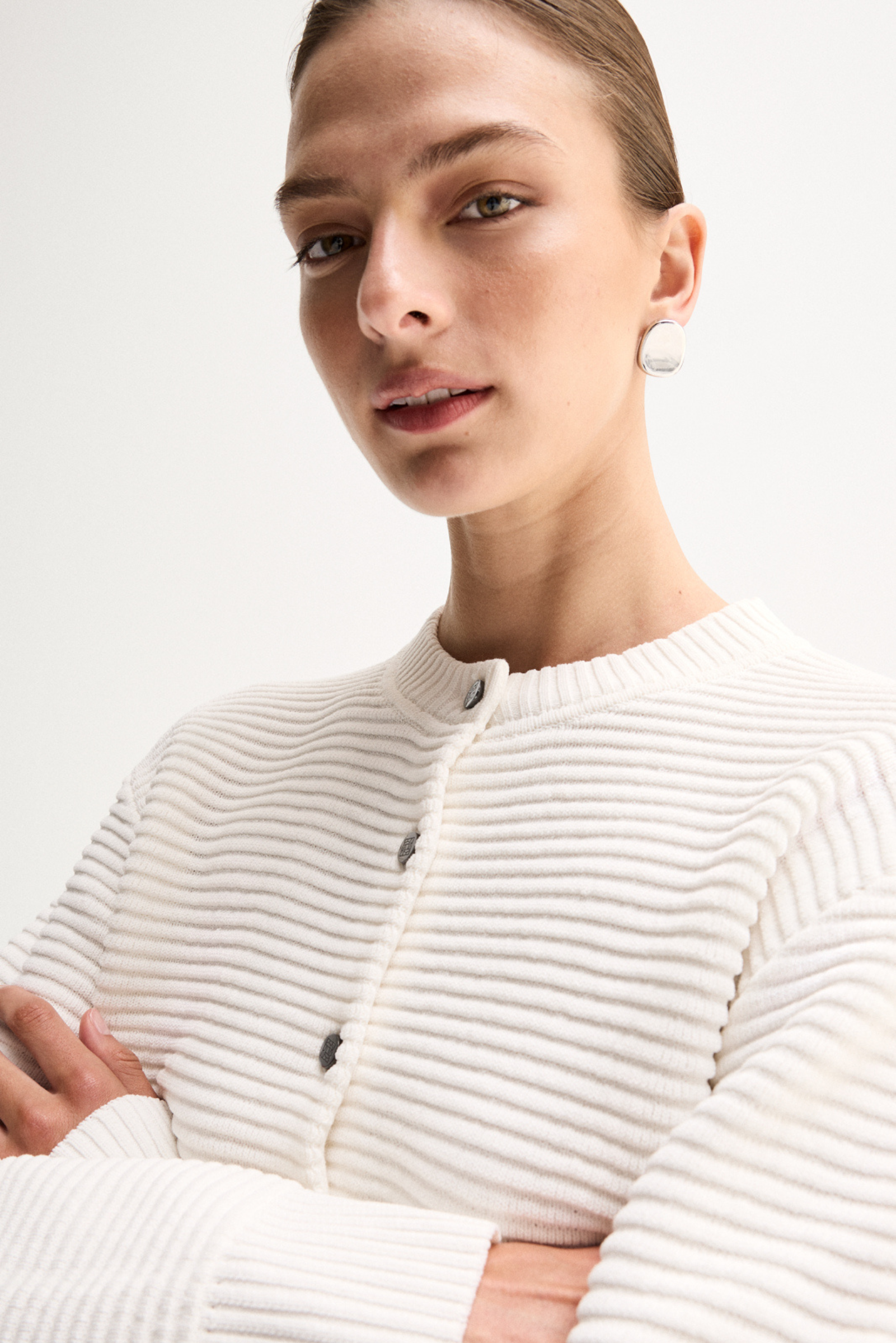 Lenna Knit Cardigan - White