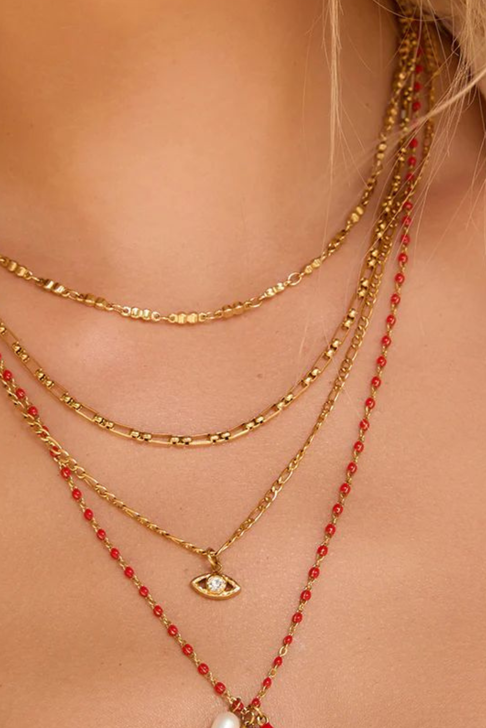 Golden Eye Necklace - Gold