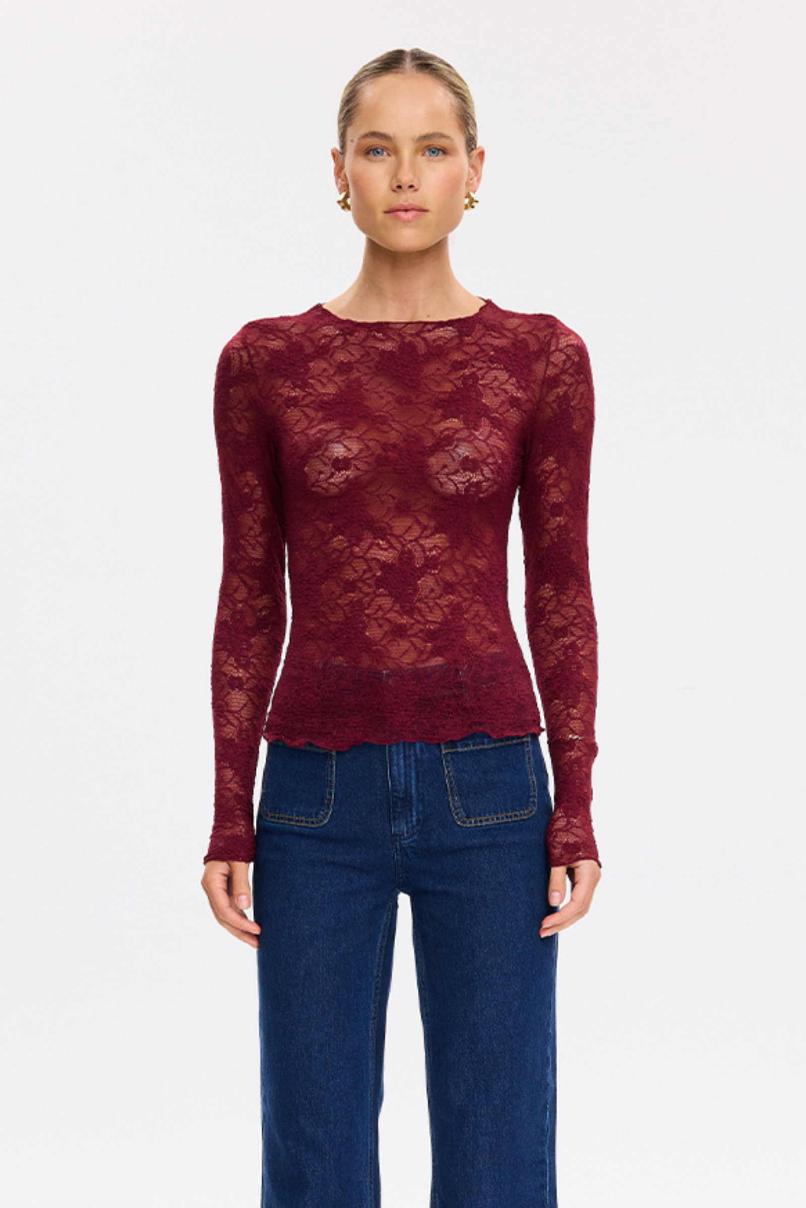 Victoria Lace Top - Plum