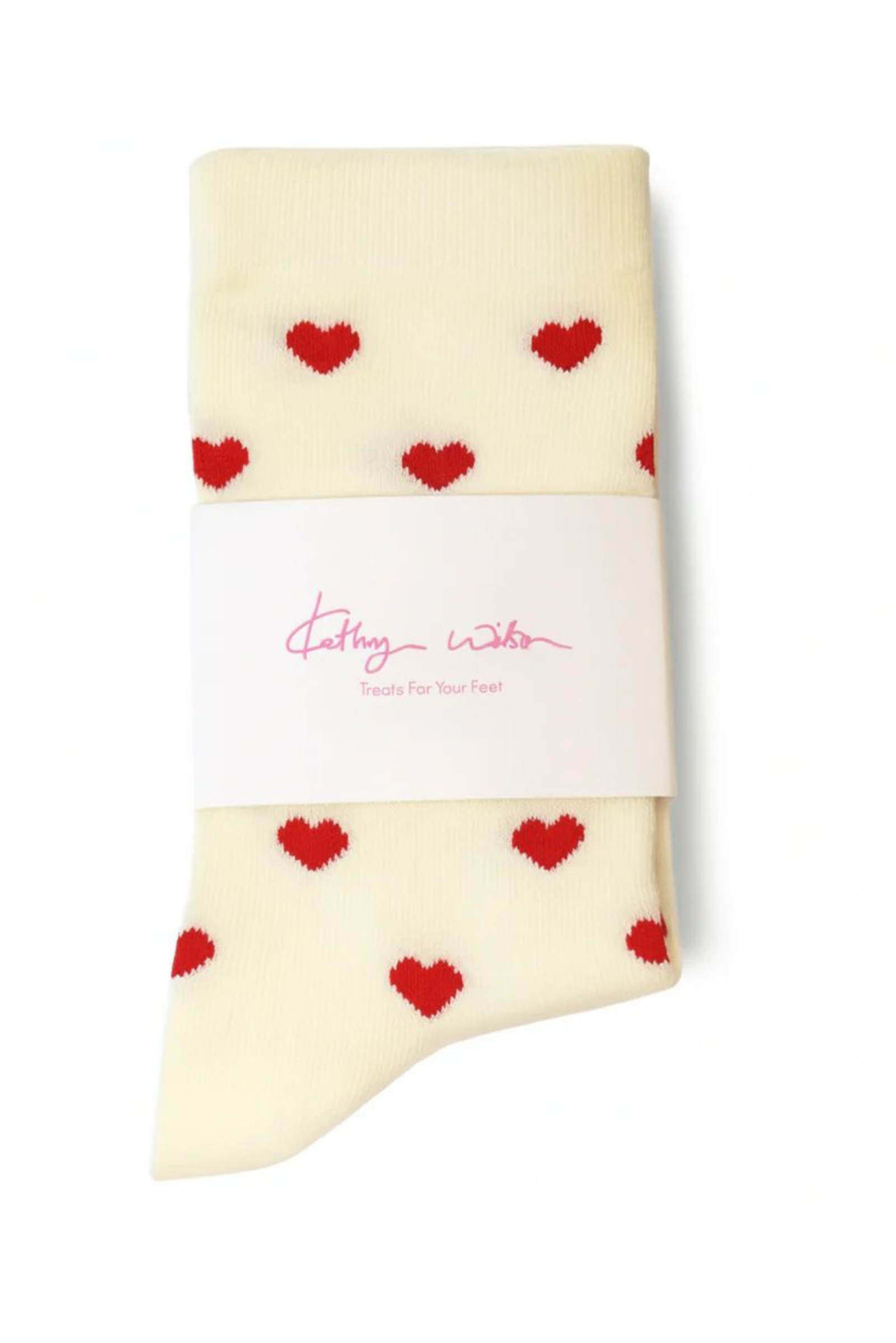 Kathryn Wilson Socks - Red Hearts