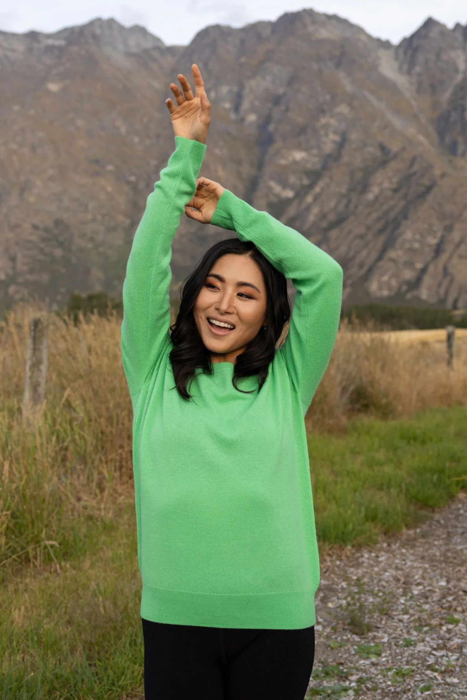 Ever Be Round Neck Jumper - Green