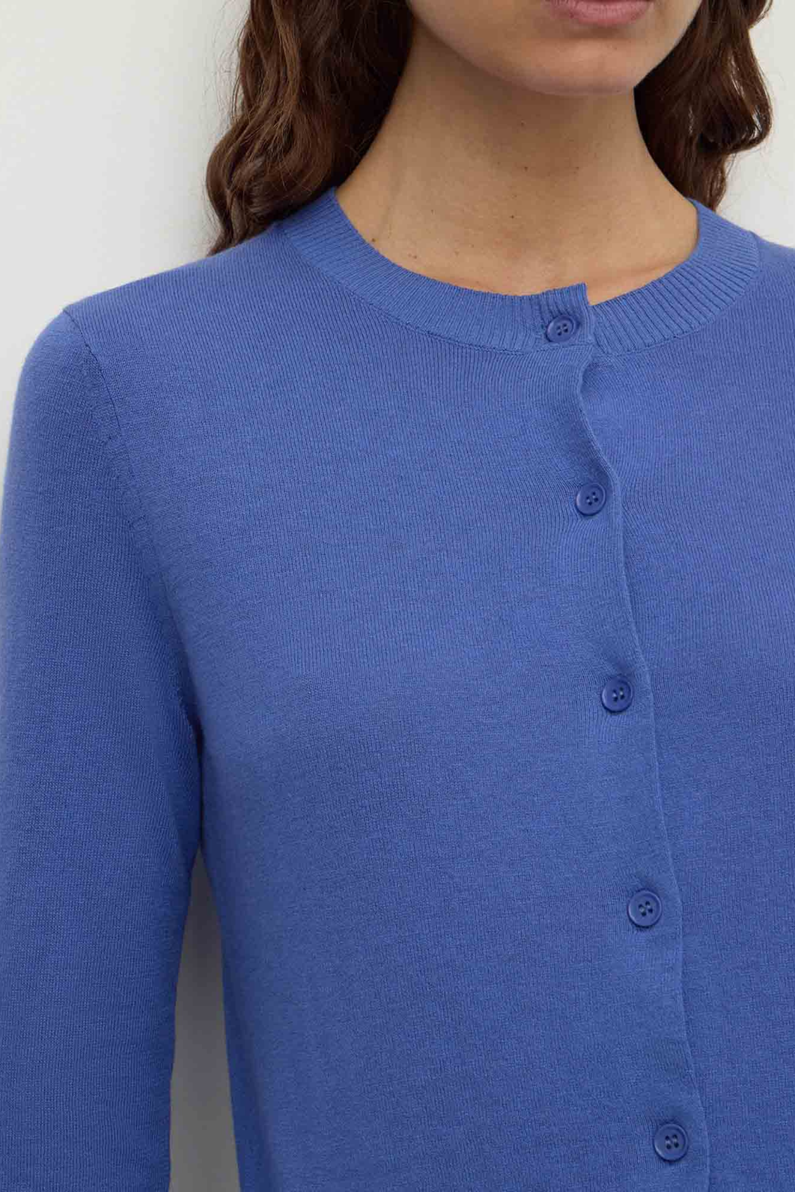 Orina Cotton Cashmere Cardigan - New Blue