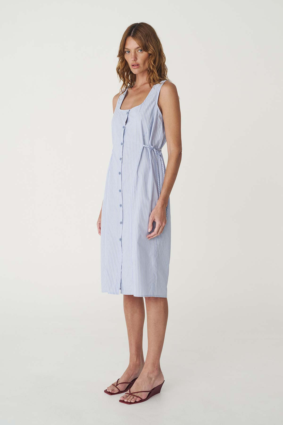 Dandy Midi Dress - Blue Stripe