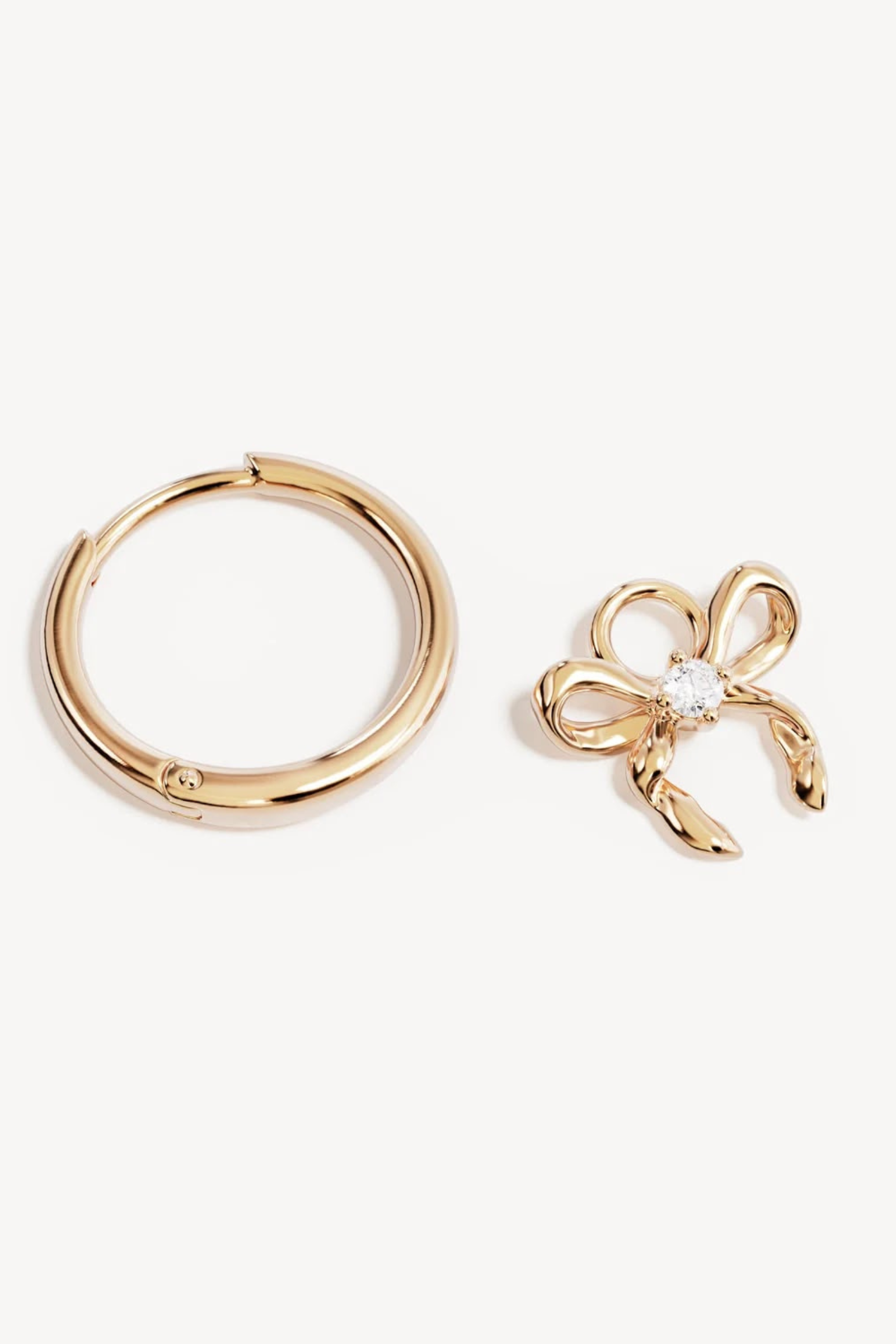 Forever More Bow Hoops - Gold