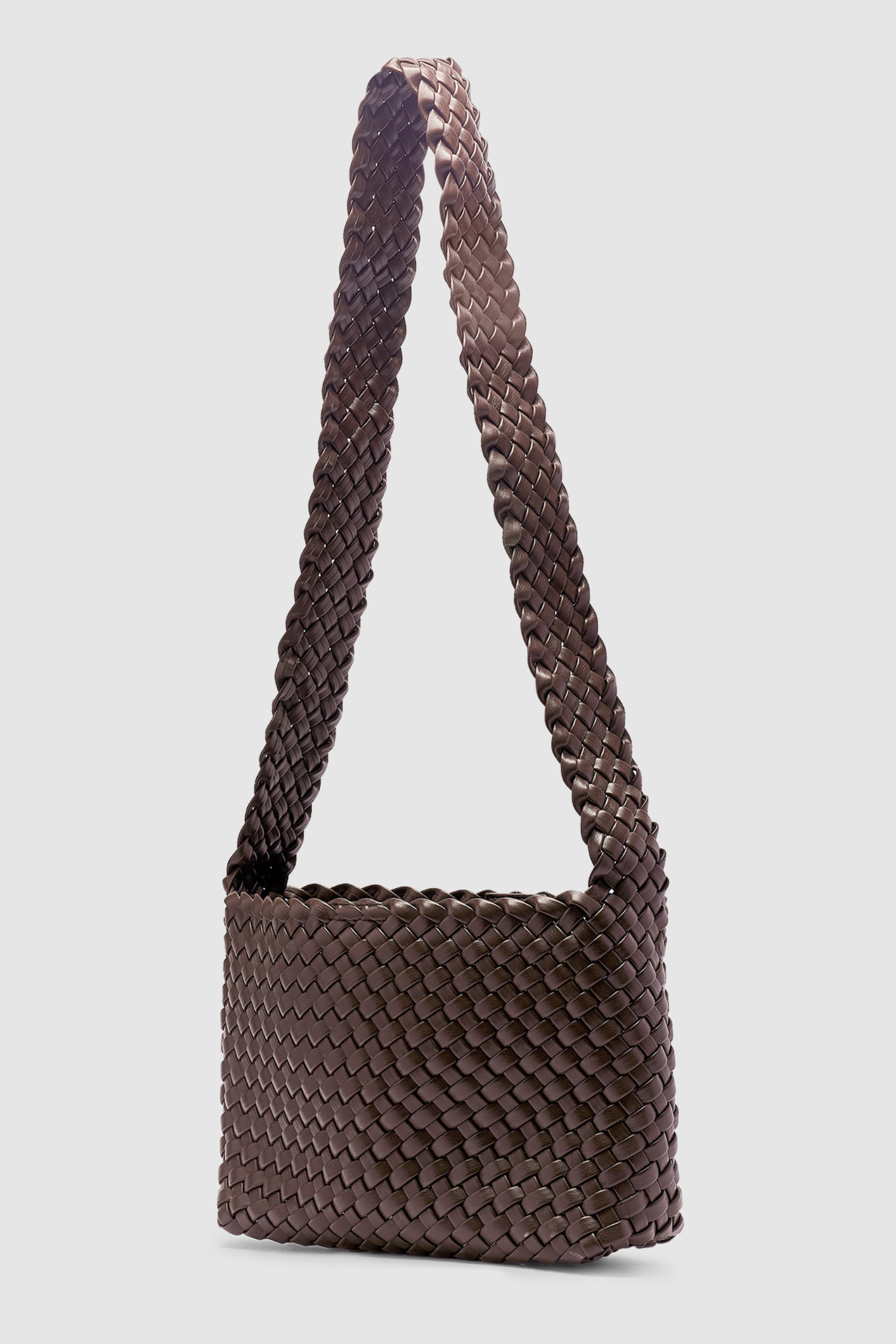 Luca Woven Crossbody - Chocolate